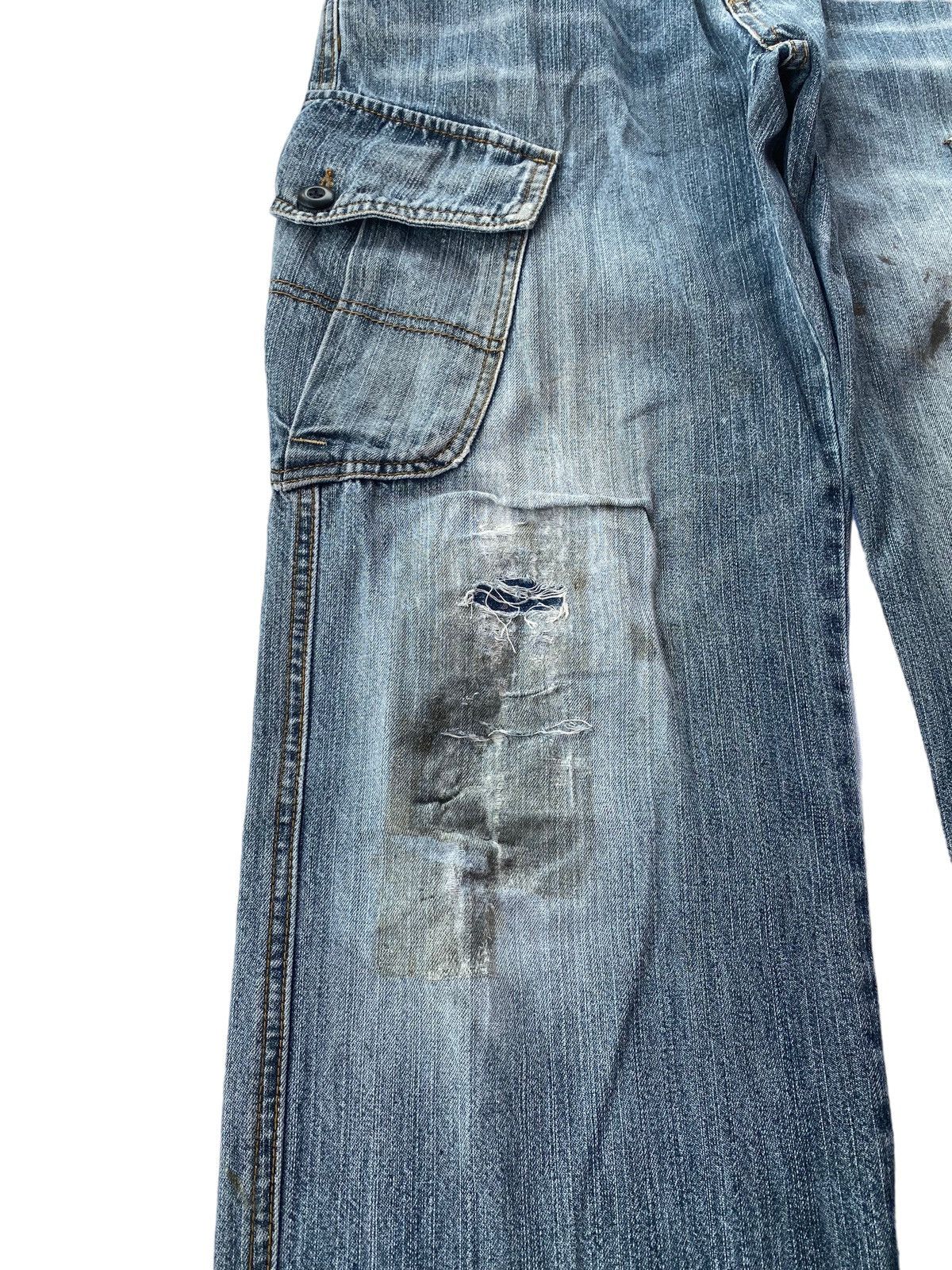 Hanes VINTAGE HANES USA MULTI POCKET DENIM BAGGY CARGO JEANS Size US 30 / EU 46 - 8 Thumbnail