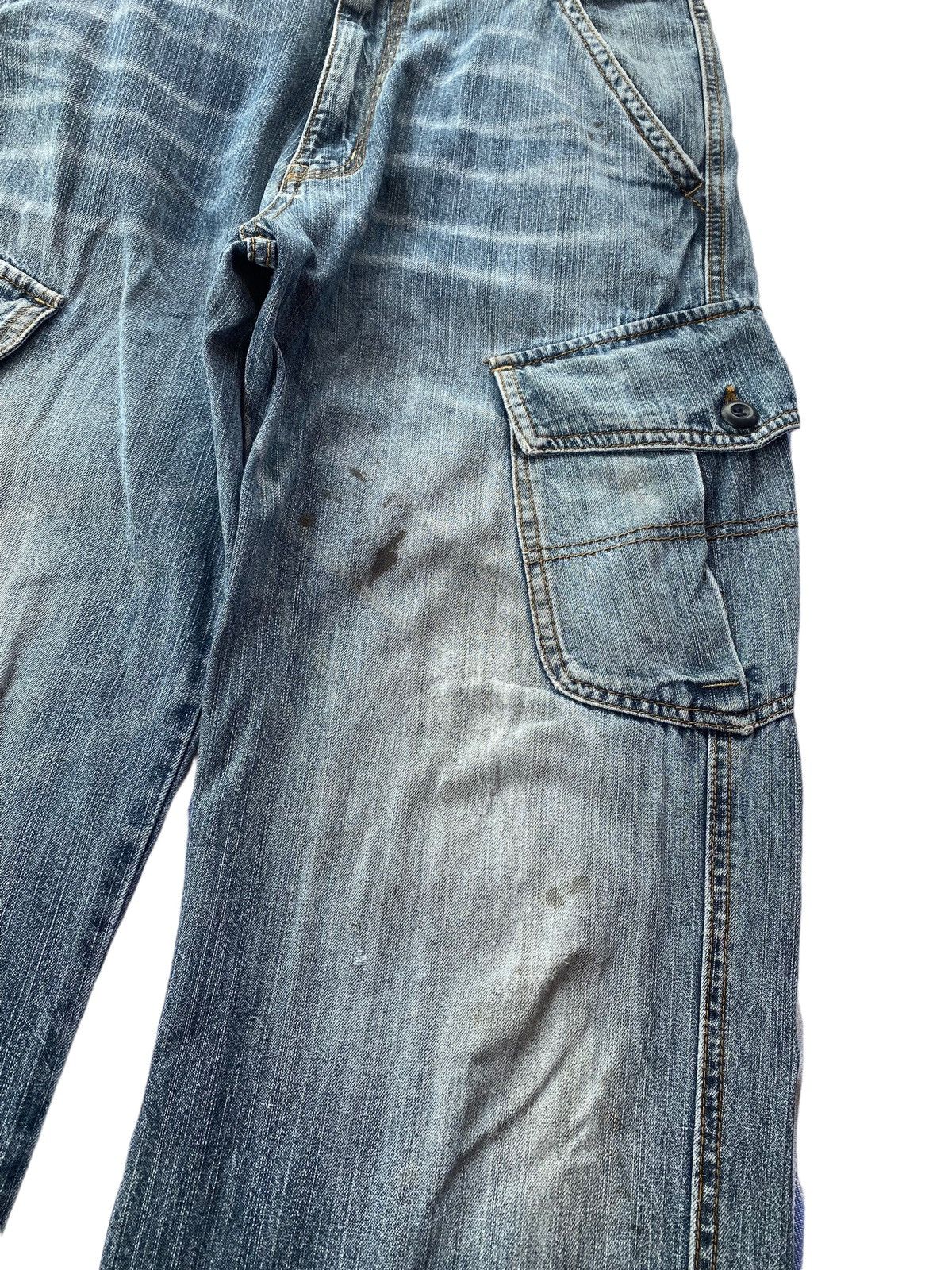 Hanes VINTAGE HANES USA MULTI POCKET DENIM BAGGY CARGO JEANS Size US 30 / EU 46 - 9 Thumbnail