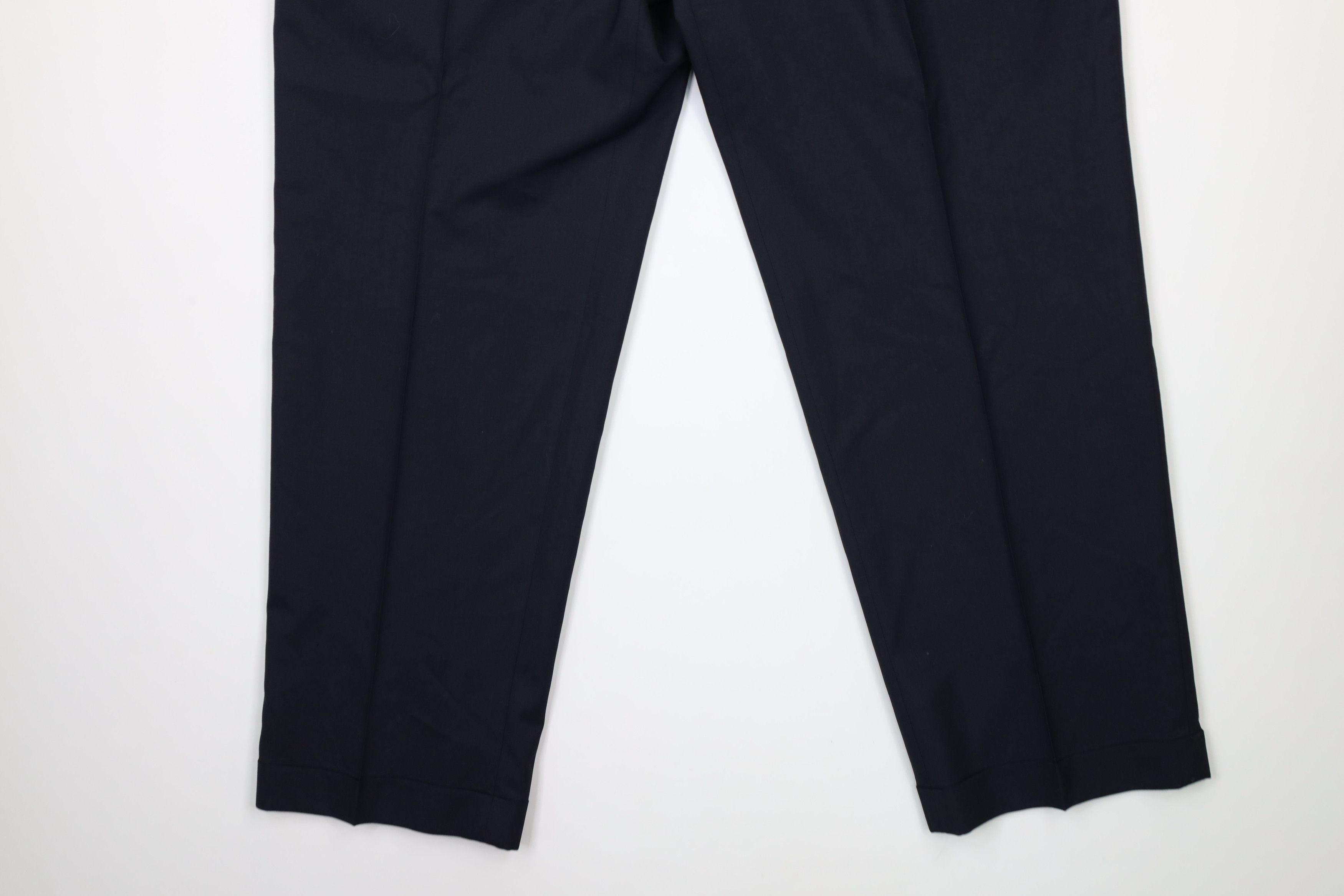 Ralph Lauren × Vintage Vintage Ralph Lauren Pleated Cuffed Wide Leg Wool Pants Size 36 - 4 Thumbnail