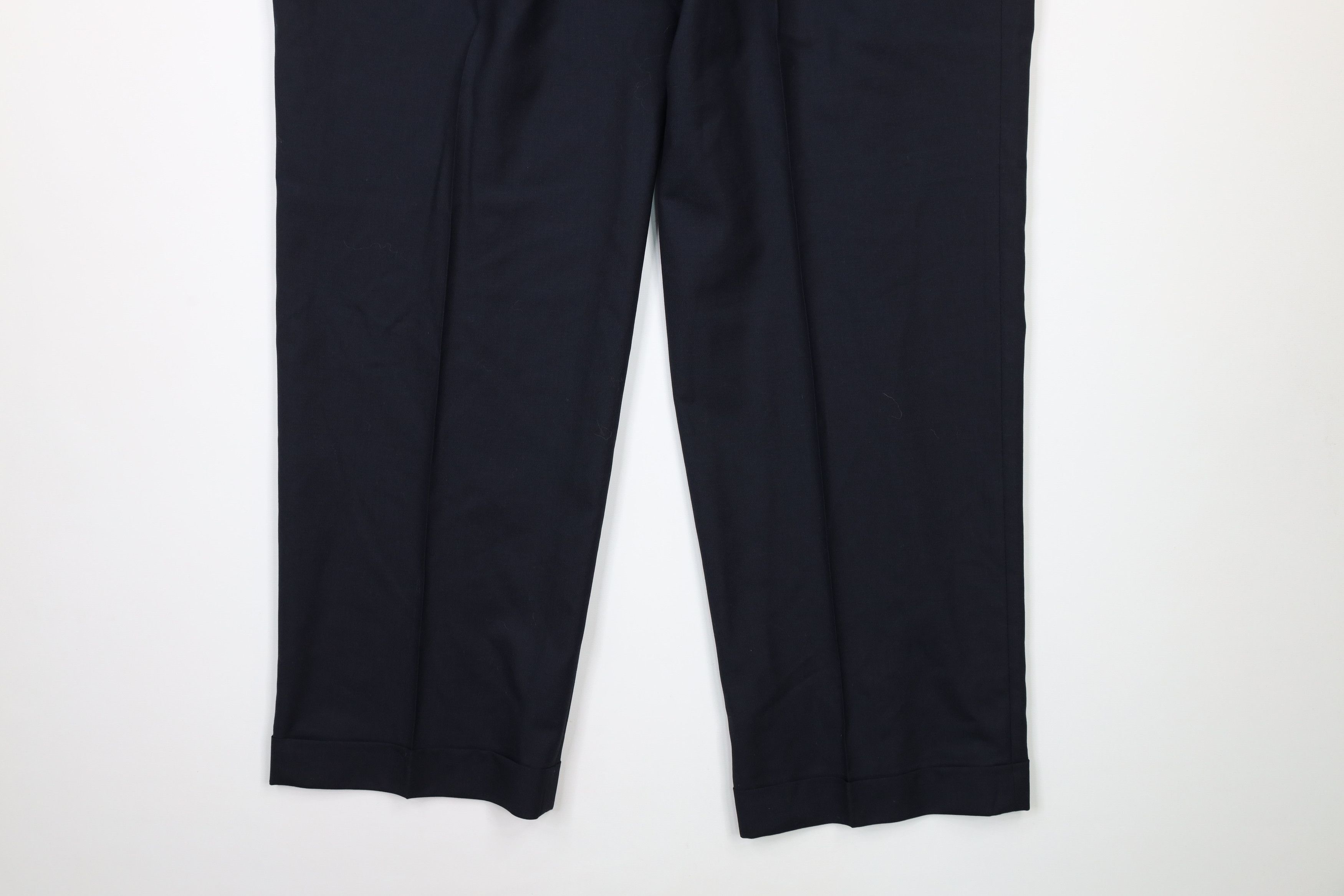 Ralph Lauren × Vintage Vintage Ralph Lauren Pleated Cuffed Wide Leg Wool Pants Size 36 - 11 Thumbnail