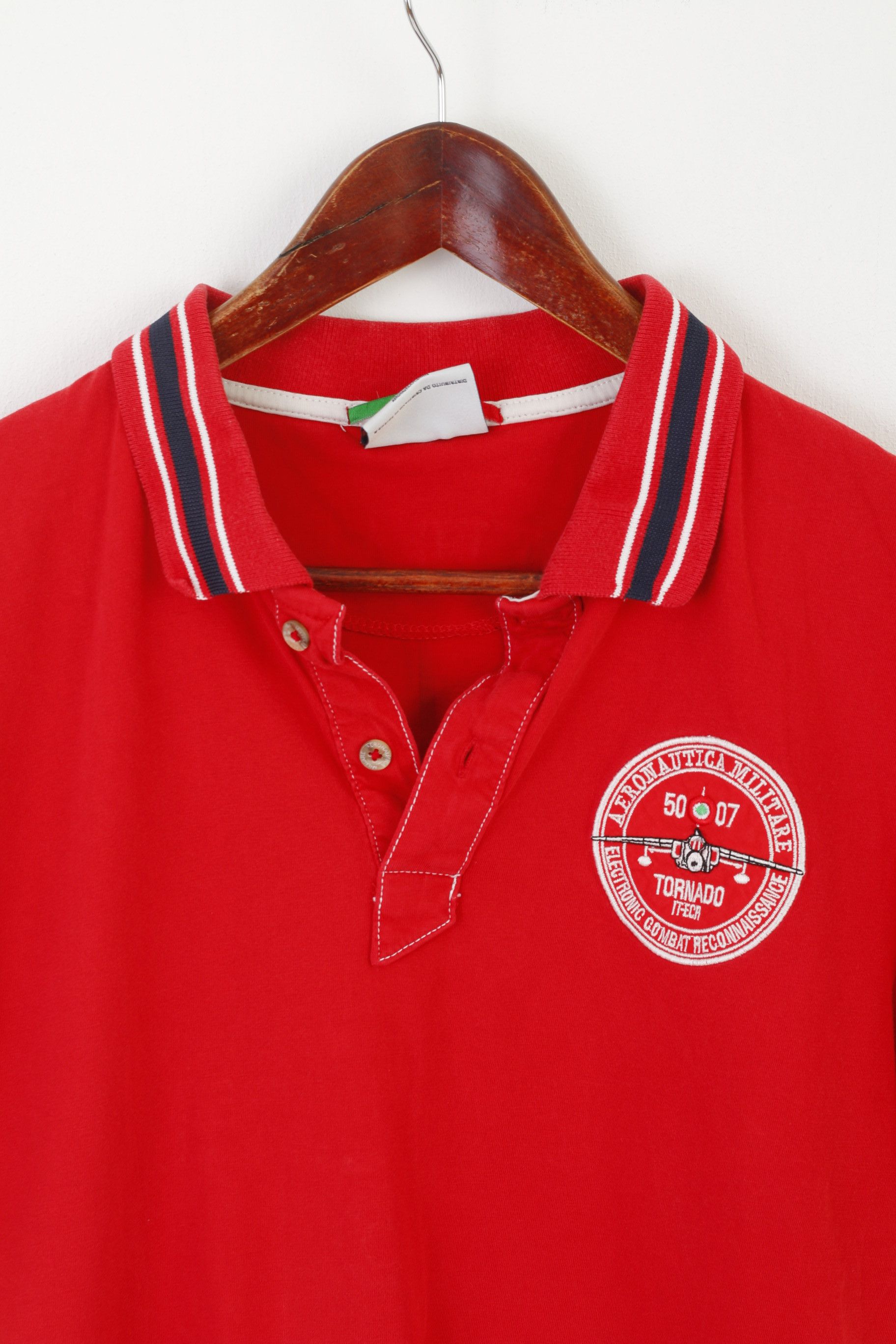 Aeronautica Militare Aeronautica Militare Men L (M) Polo Shirt Red Cotton 3703 Size US L / EU 52-54 / 3 - 3 Thumbnail