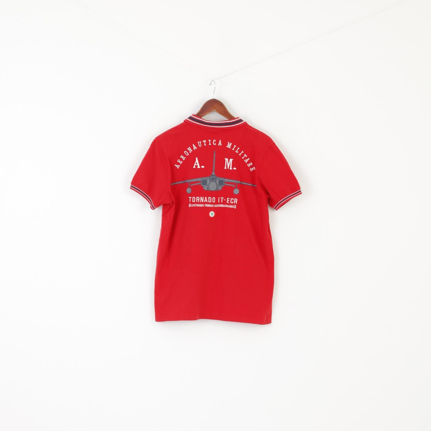 Aeronautica Militare Aeronautica Militare Men L (M) Polo Shirt Red Cotton 3703 Size US L / EU 52-54 / 3 - 7 Thumbnail