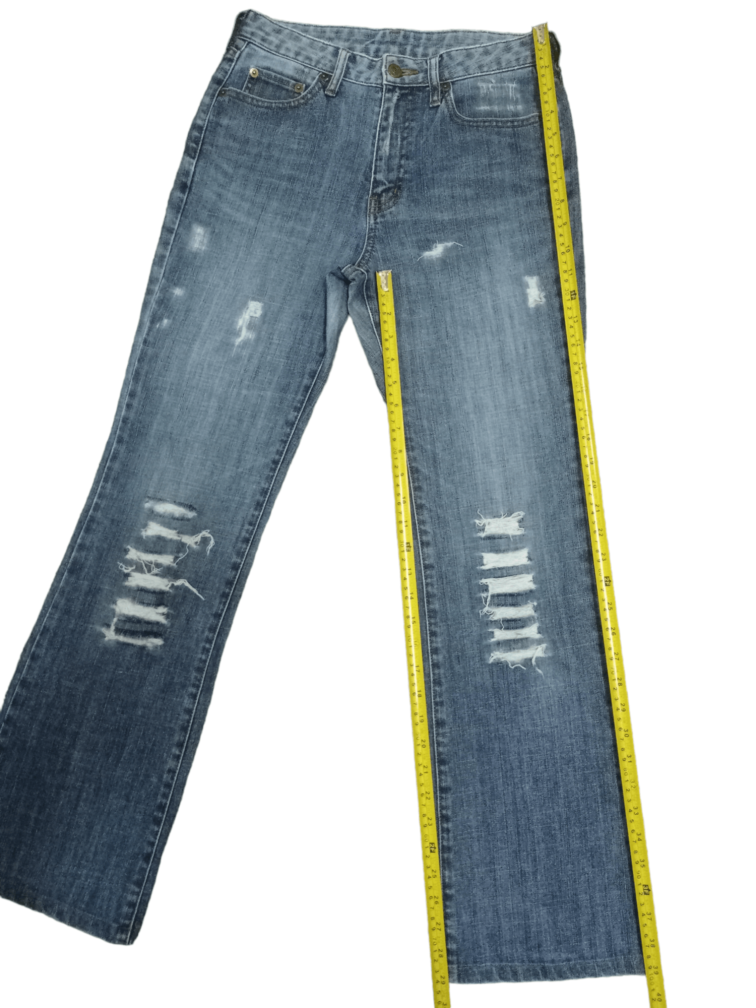 Japanese Brand × Uniqlo Vintage Japanese Uniqlo Blue Wash Flare Jeans 27x29 Size US 27 - 9 Thumbnail