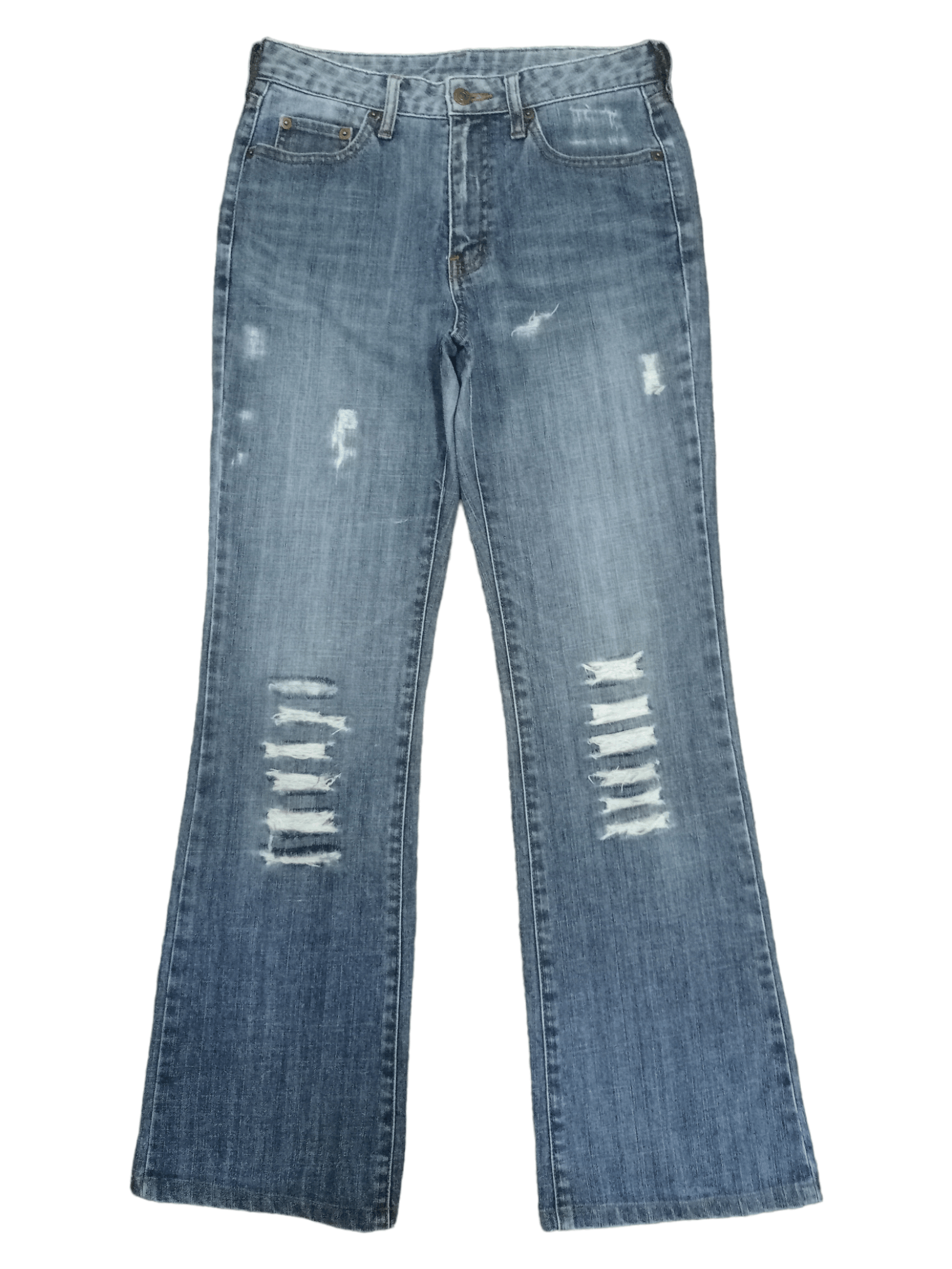 Japanese Brand × Uniqlo Vintage Japanese Uniqlo Blue Wash Flare Jeans 27x29 Size US 27 - 1 Thumbnail