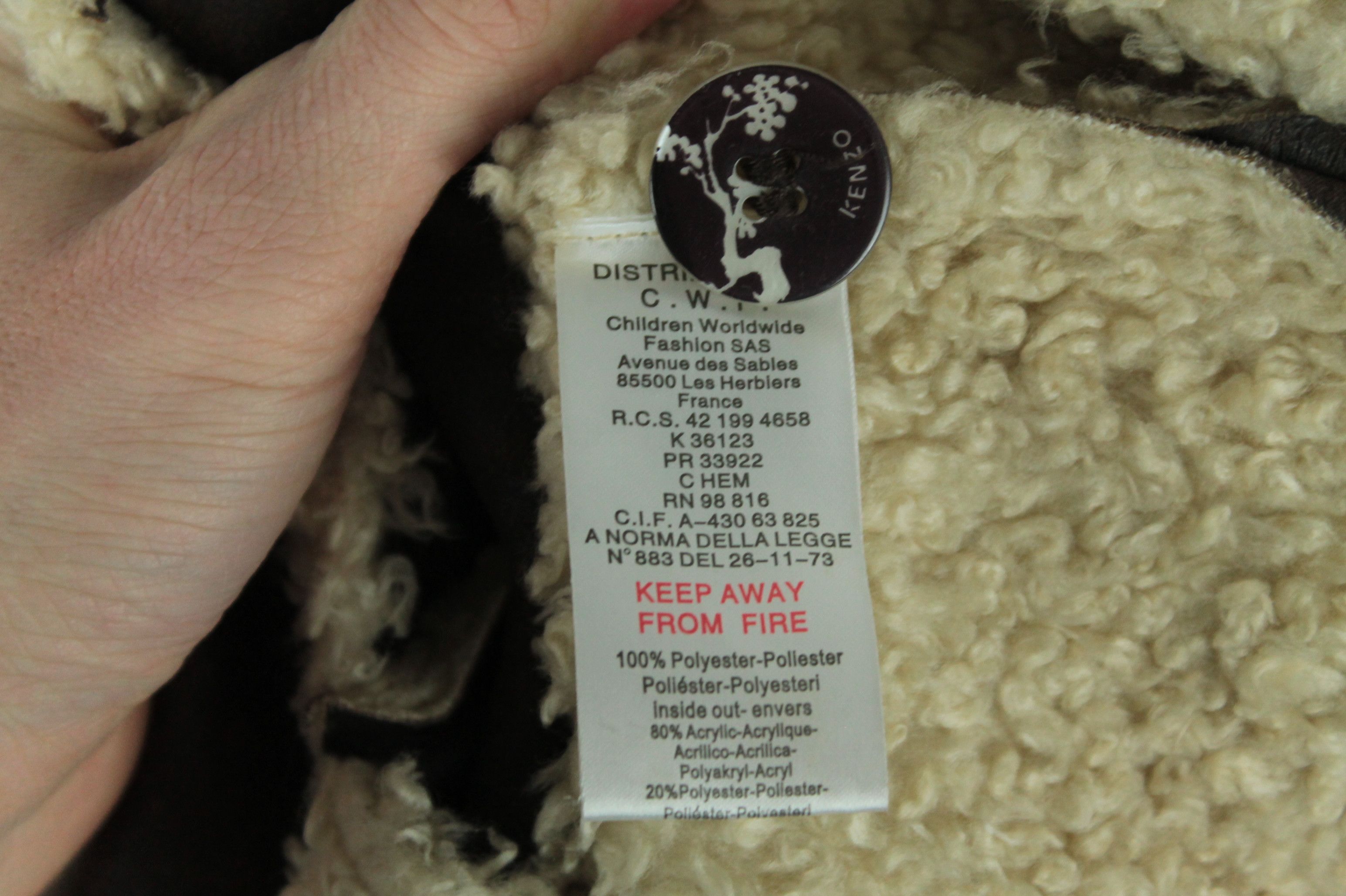 Kenzo Kenzo Ladies Faux Sheepskin Shearling Coat Size XS / US 0-2 / IT 36-38 - 8 Thumbnail