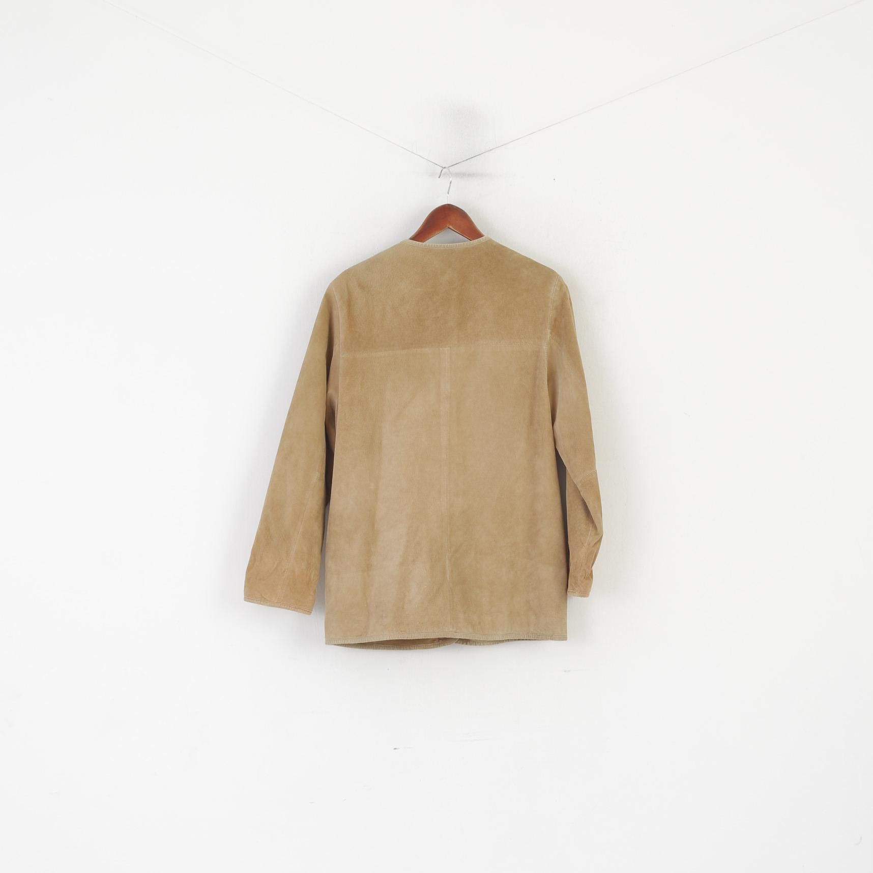 Vintage Distler Women 36 S Jacket Beige Leather Suede Tyrol 3704 Size S / US 4 / IT 40 - 7 Thumbnail