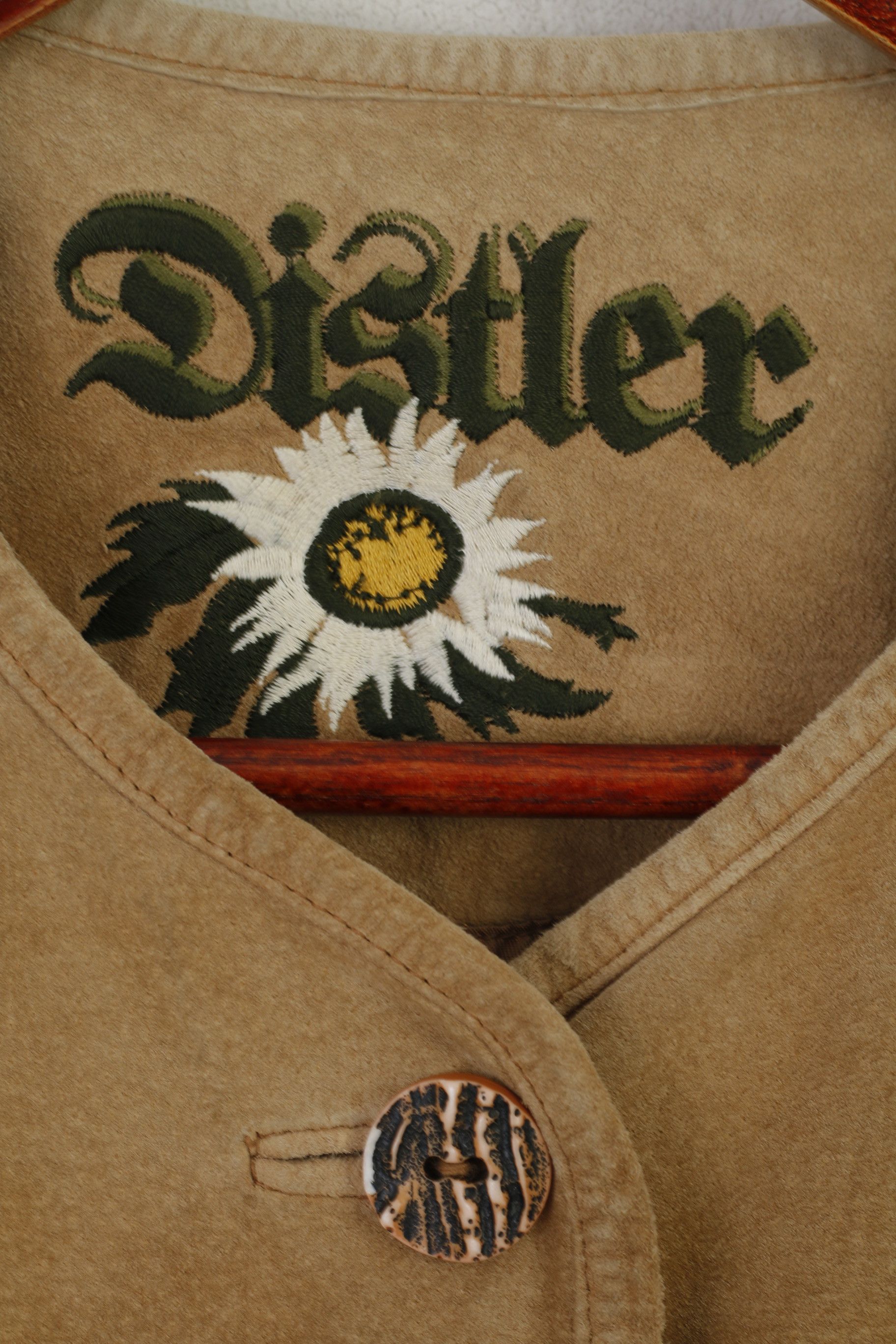 Vintage Distler Women 36 S Jacket Beige Leather Suede Tyrol 3704 Size S / US 4 / IT 40 - 5 Thumbnail