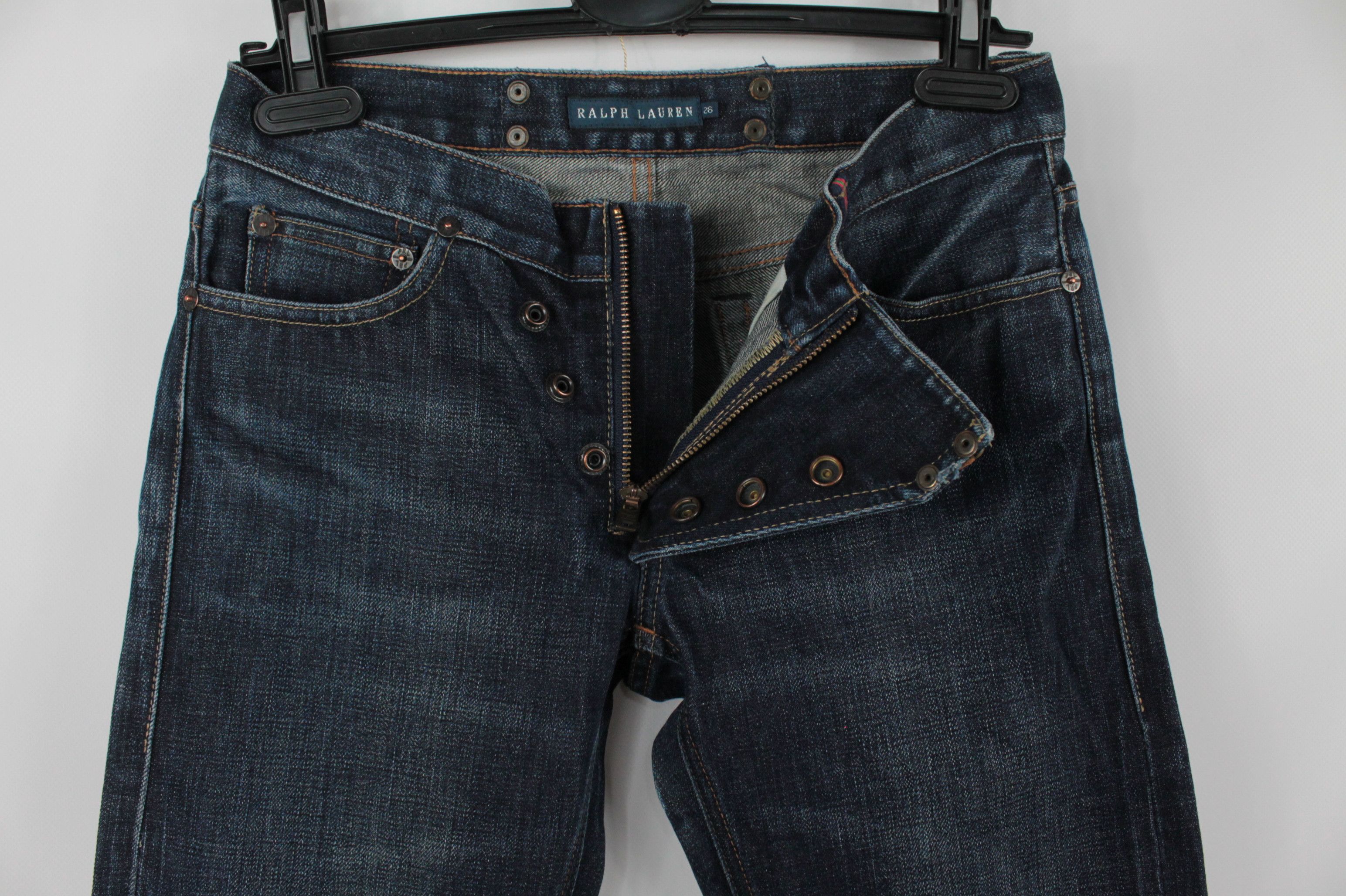 Ralph Lauren × Vintage Ralph Lauren Selvage Denim Straight Fit Women's Jeans Size 26" / US 2 / IT 38 - 2 Thumbnail