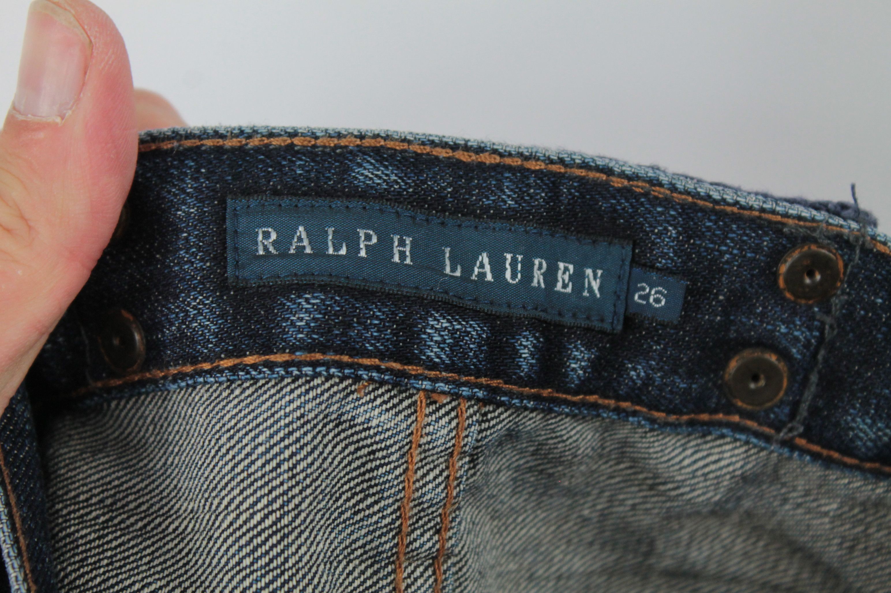 Ralph Lauren × Vintage Ralph Lauren Selvage Denim Straight Fit Women's Jeans Size 26" / US 2 / IT 38 - 8 Thumbnail
