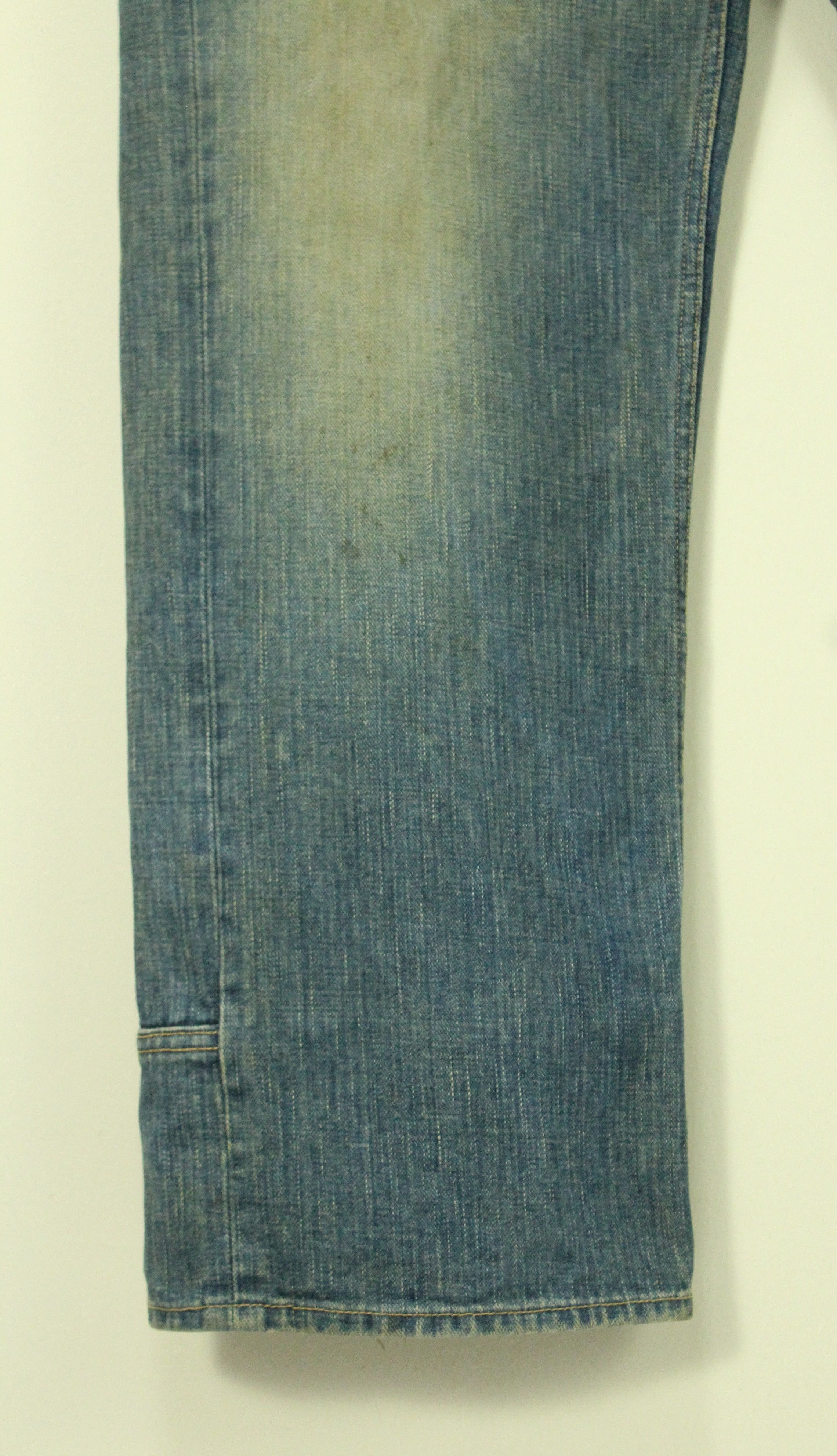 If Six Was Nine Rusty Pleated Denim Distressed Stain MANIFEST Denim Japan Size US 33 - 8 Thumbnail