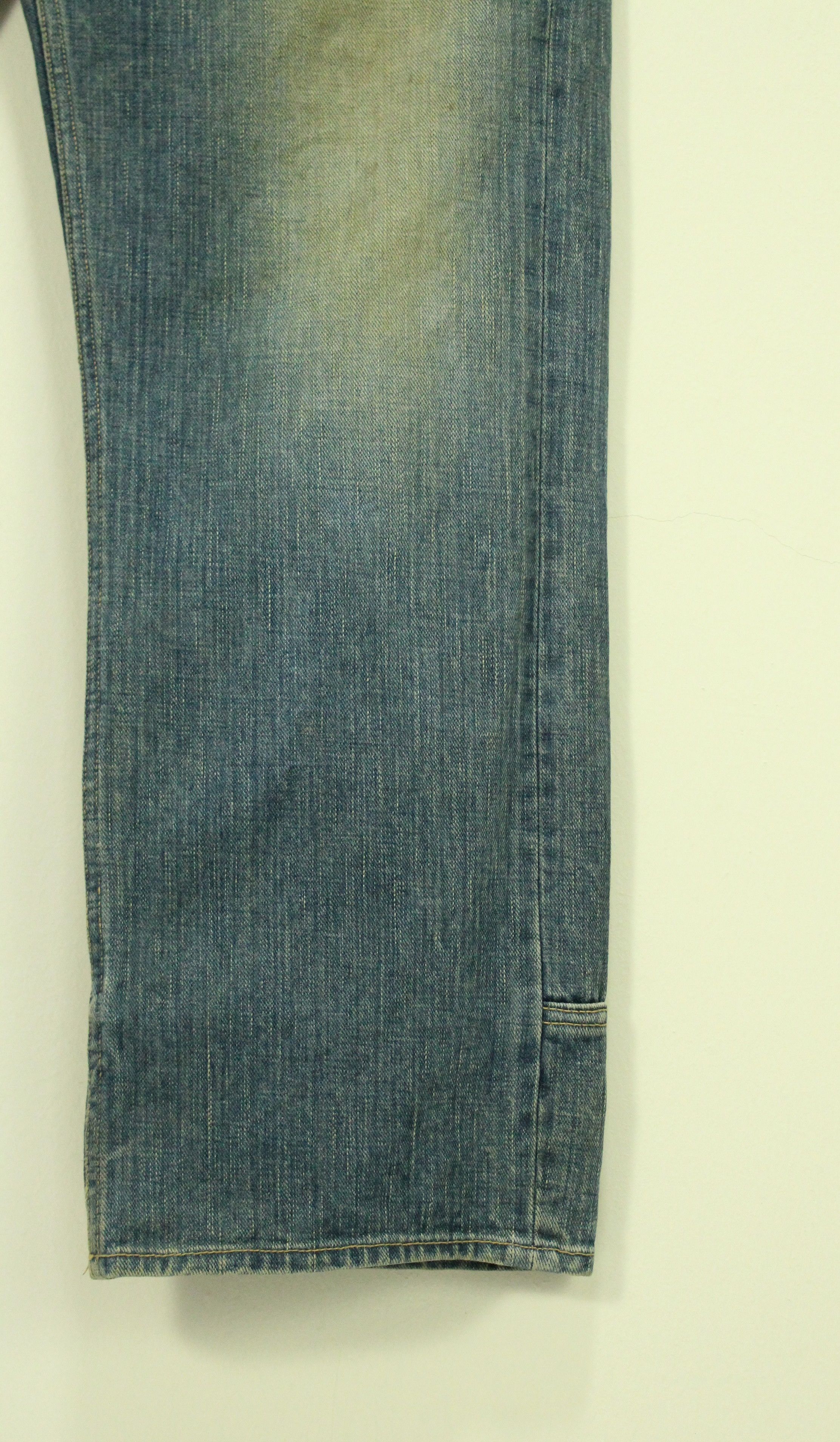 If Six Was Nine Rusty Pleated Denim Distressed Stain MANIFEST Denim Japan Size US 33 - 6 Thumbnail