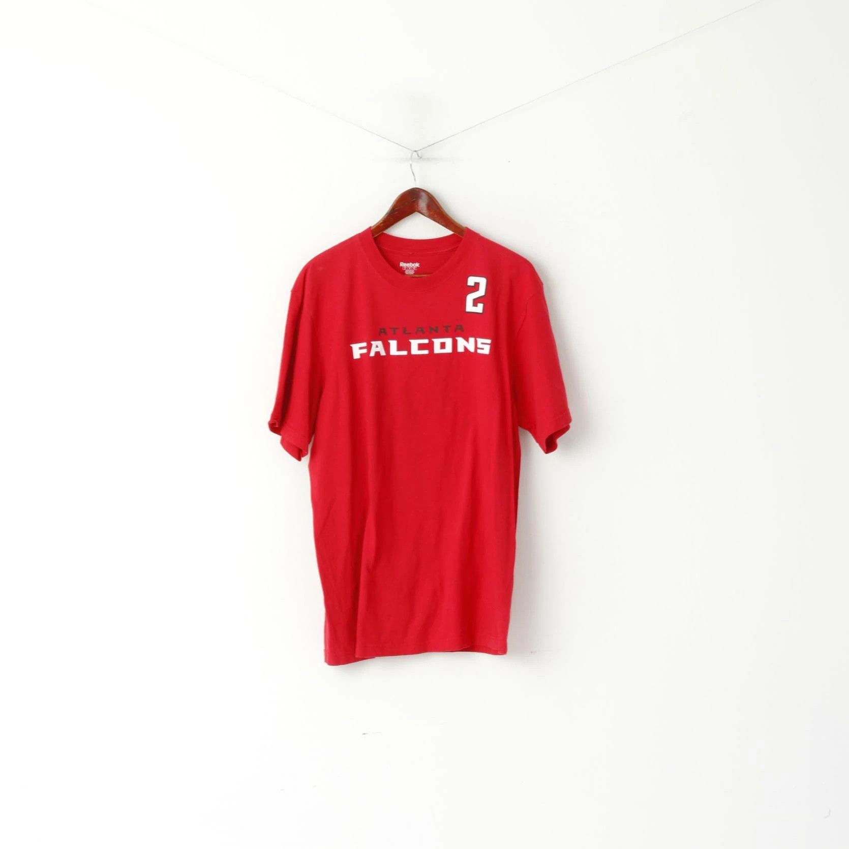 Reebok Reebok Men XL T- Shirt Red Cotton Atlanta Falcons 3714 Size US XL / EU 56 / 4 - 2 Thumbnail