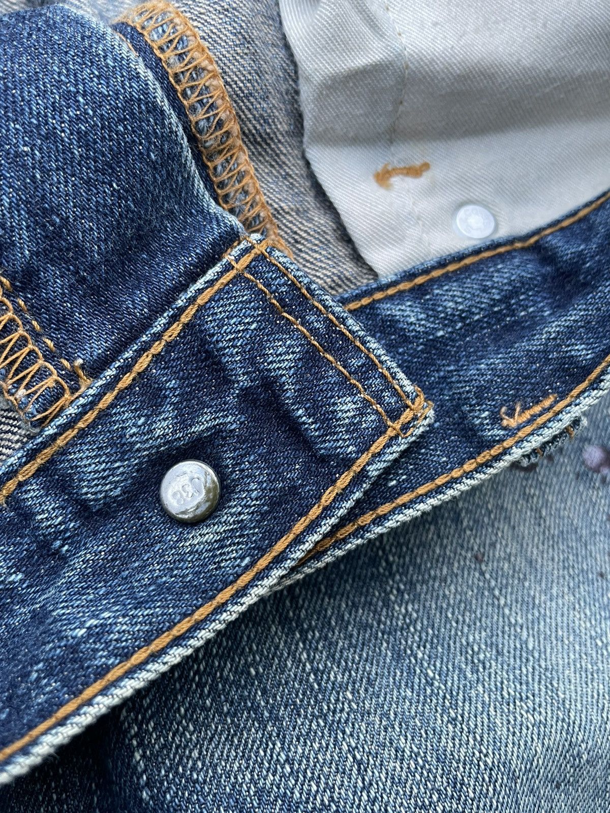 Levi's Vintage 2003 Levis 505 e Painted Denim Size US 33 - 17 Thumbnail