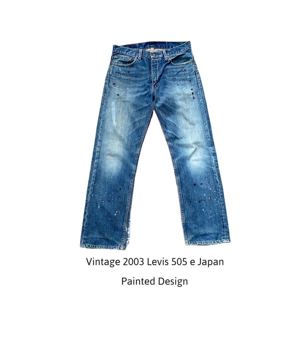 Levi's Vintage 2003 Levis 505 e Painted Denim Size US 33 - 1 Thumbnail