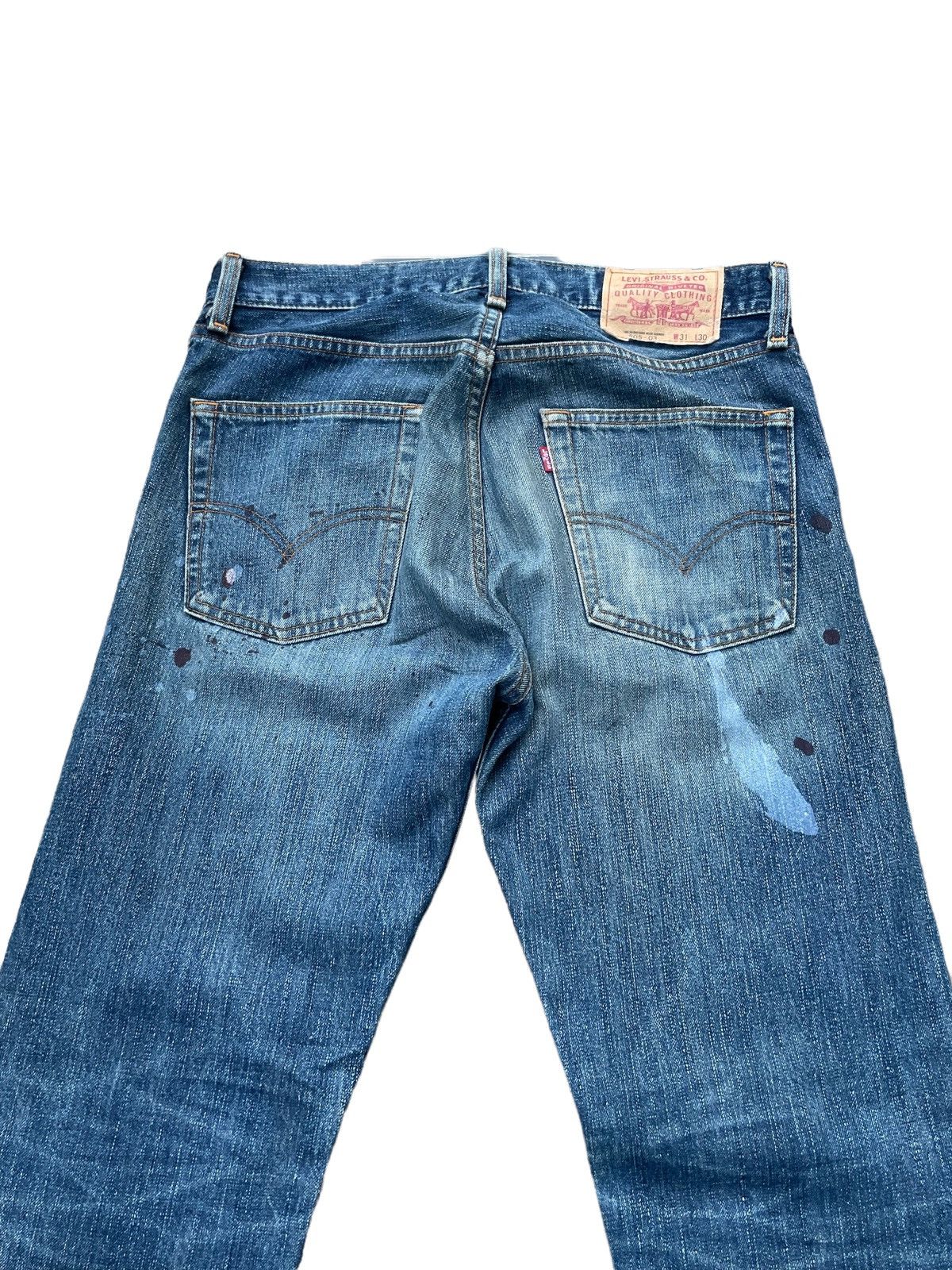 Levi's Vintage 2003 Levis 505 e Painted Denim Size US 33 - 11 Thumbnail