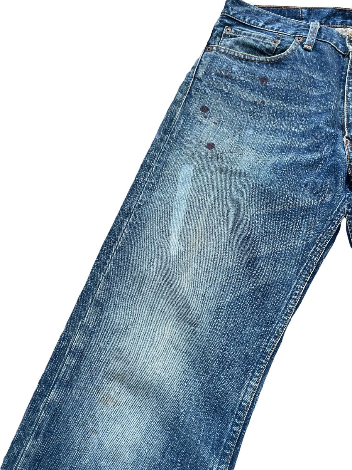Levi's Vintage 2003 Levis 505 e Painted Denim Size US 33 - 6 Thumbnail