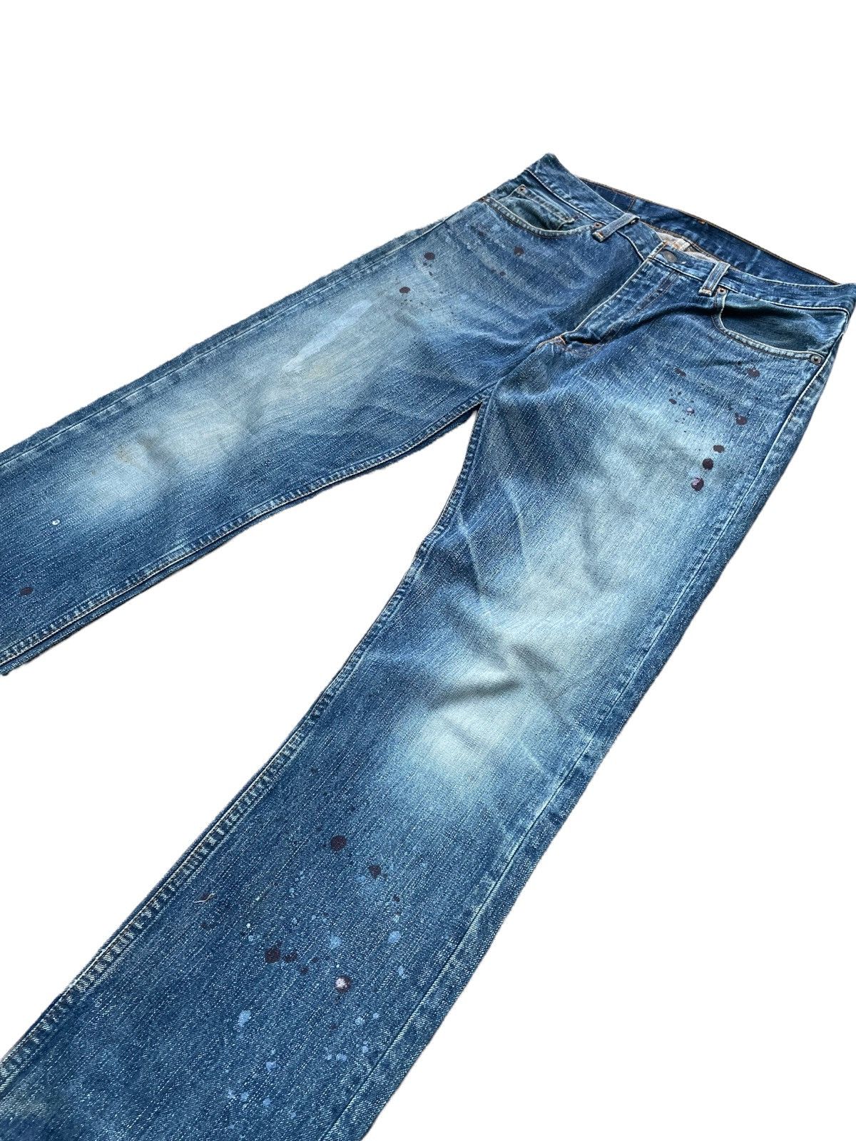 Levi's Vintage 2003 Levis 505 e Painted Denim Size US 33 - 3 Thumbnail