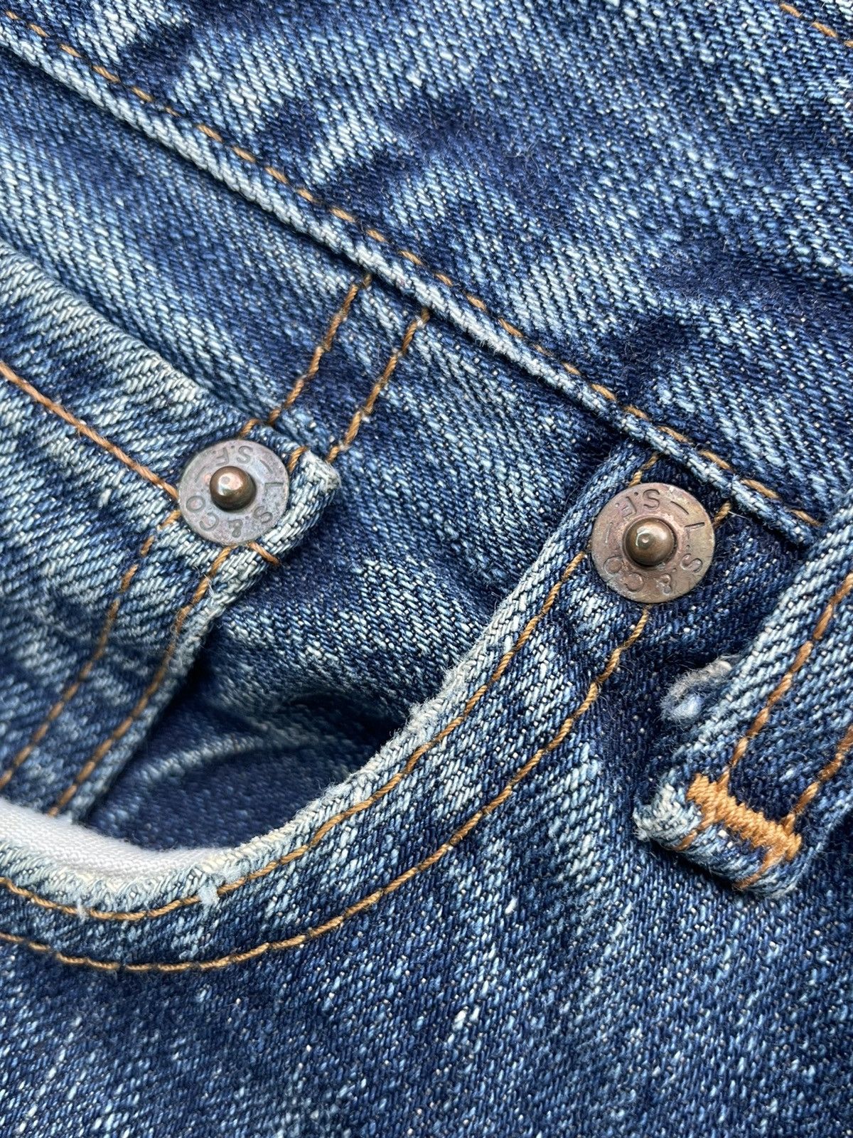 Levi's Vintage 2003 Levis 505 e Painted Denim Size US 33 - 18 Thumbnail