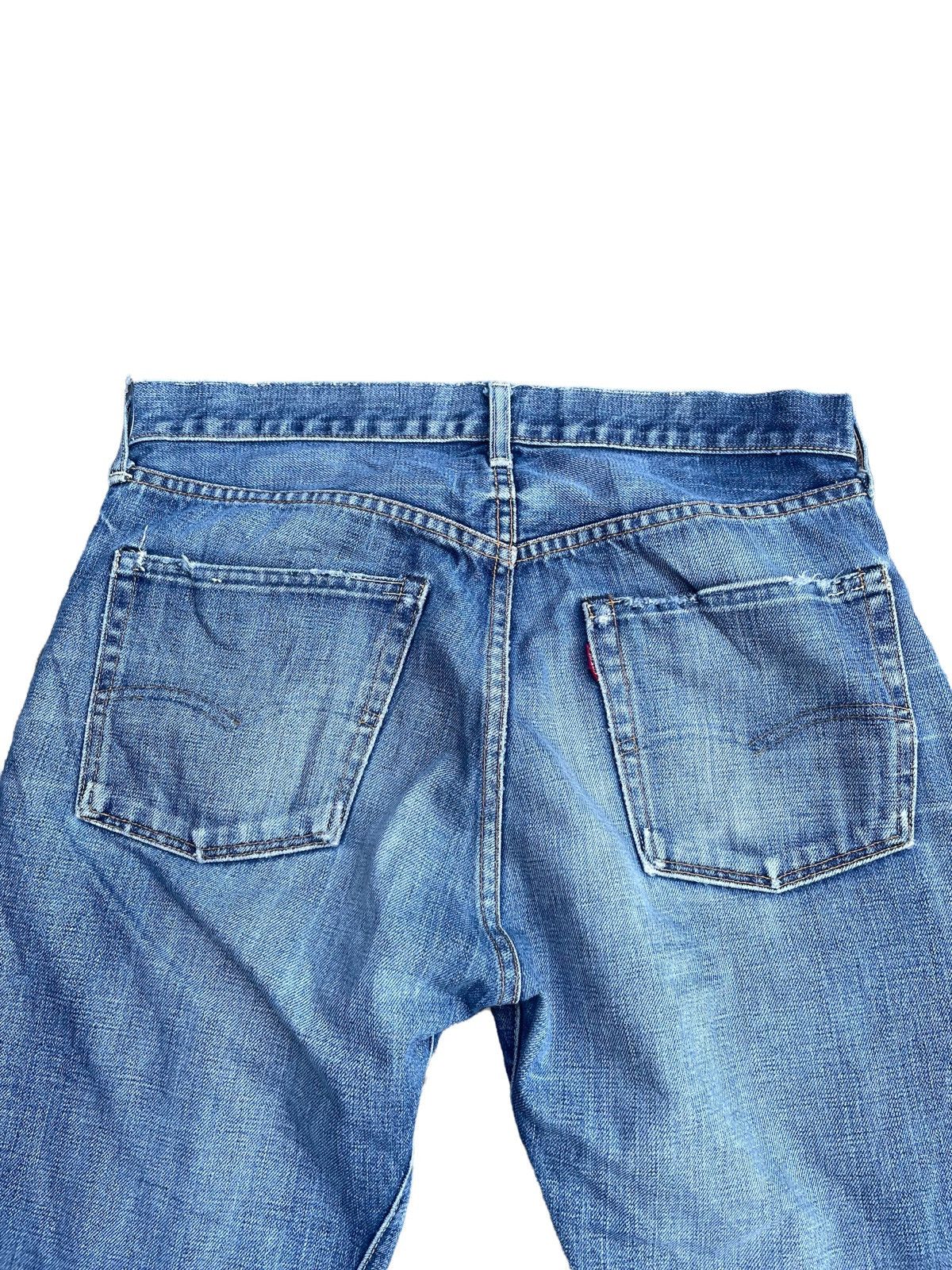 Levi's Vintage 2002 Levis 501 E 66 Model Distresed & Rework Size US 33 - 11 Thumbnail