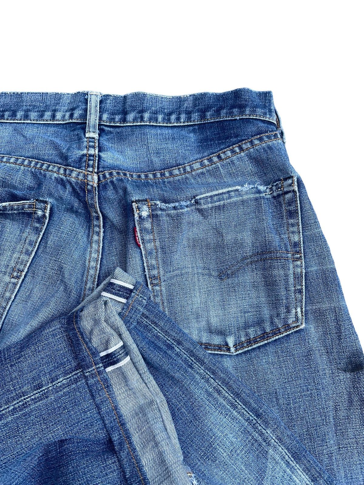 Levi's Vintage 2002 Levis 501 E 66 Model Distresed & Rework Size US 33 - 13 Thumbnail