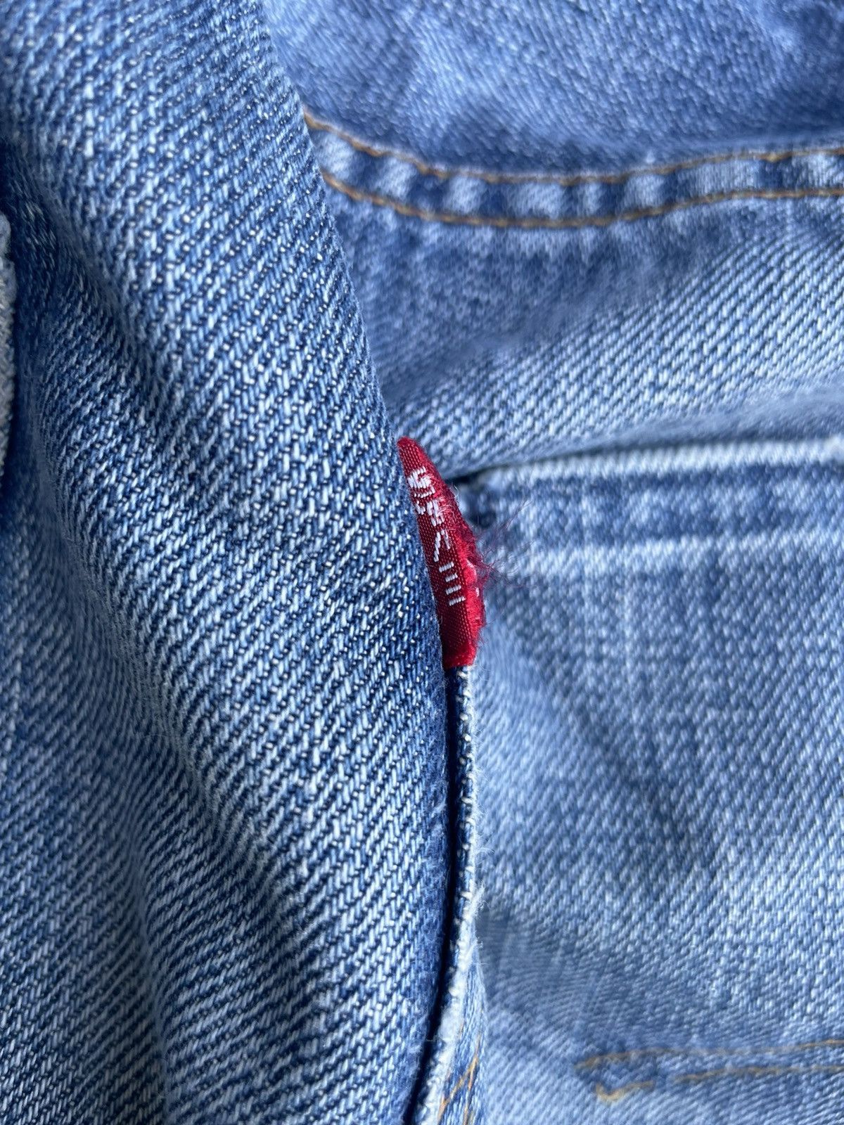 Levi's Vintage 2002 Levis 501 E 66 Model Distresed & Rework Size US 33 - 15 Thumbnail