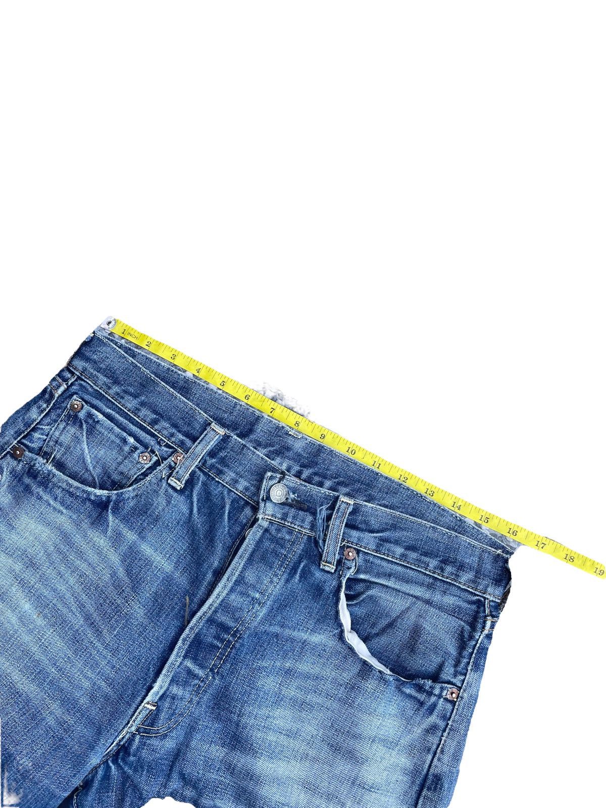 Levi's Vintage 2002 Levis 501 E 66 Model Distresed & Rework Size US 33 - 2 Thumbnail