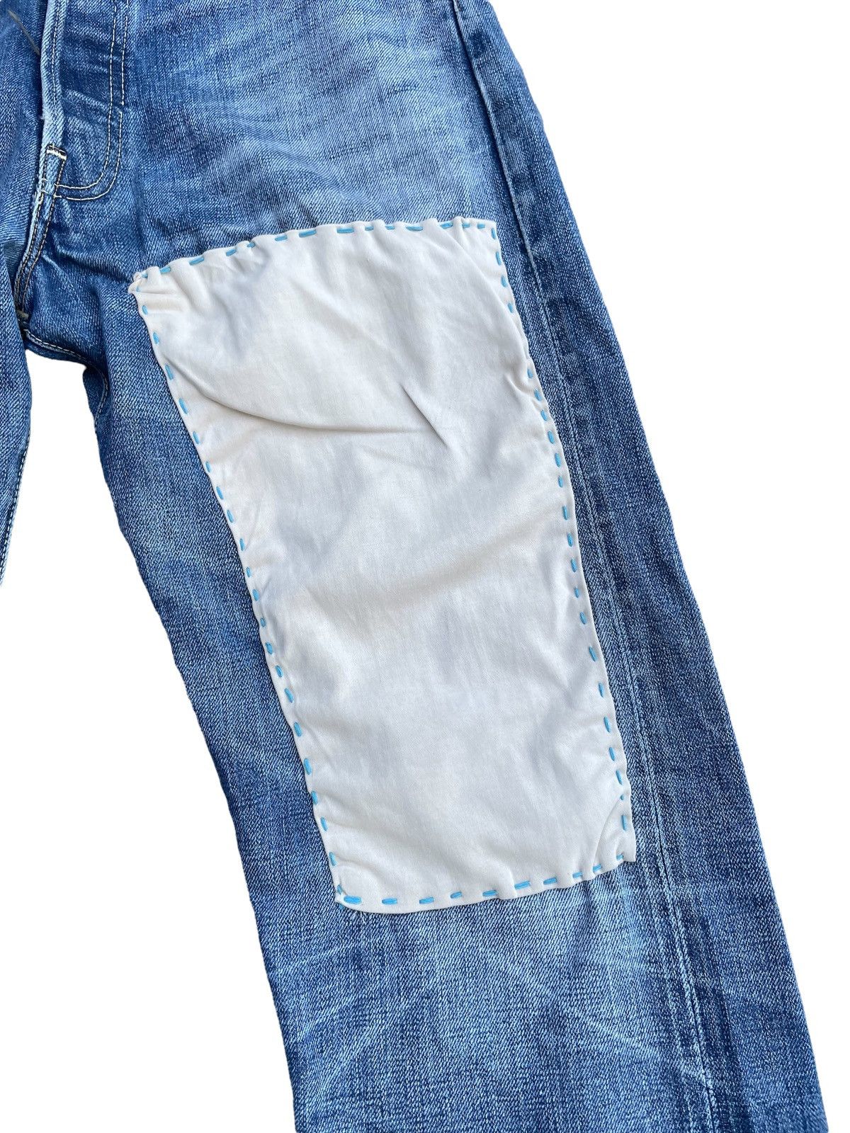Levi's Vintage 2002 Levis 501 E 66 Model Distresed & Rework Size US 33 - 6 Thumbnail