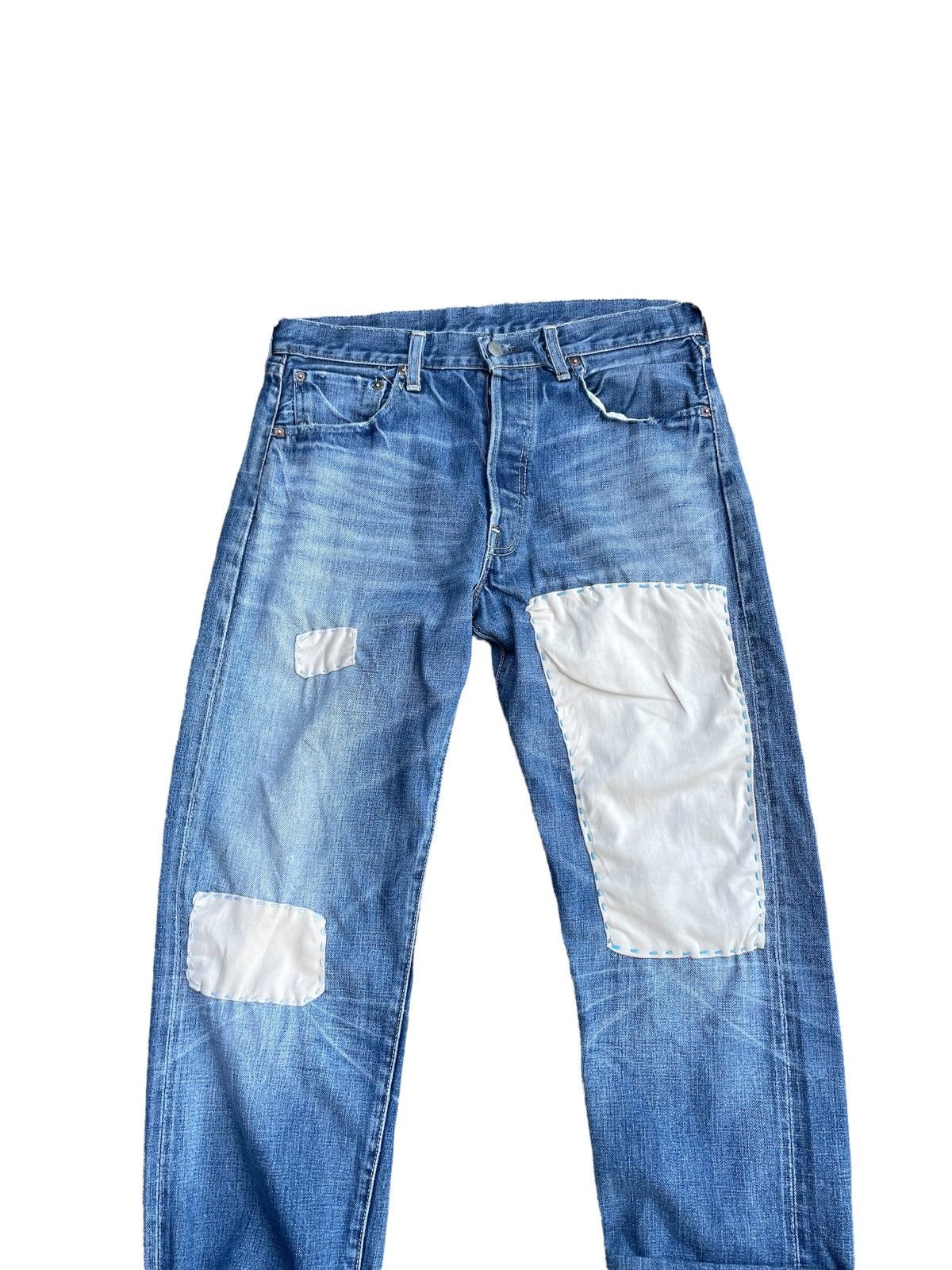 Levi's Vintage 2002 Levis 501 E 66 Model Distresed & Rework Size US 33 - 5 Thumbnail