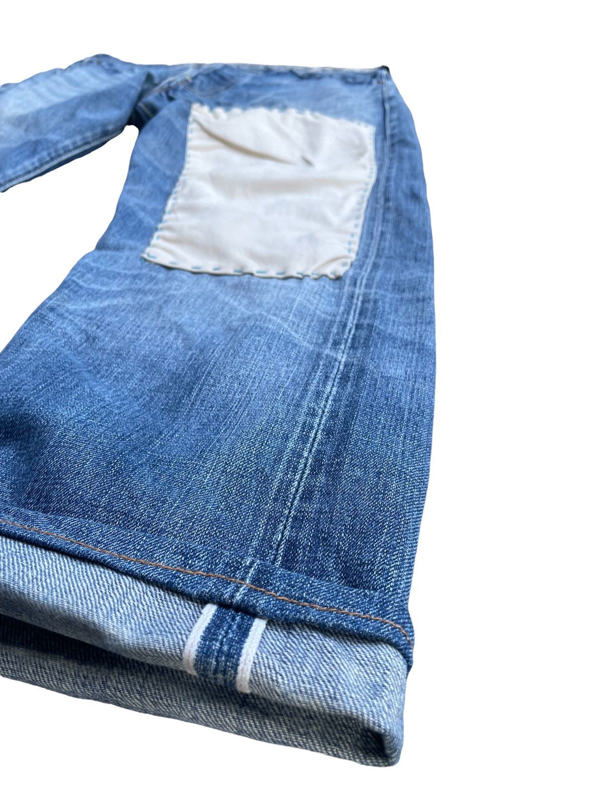 Levi's Vintage 2002 Levis 501 E 66 Model Distresed & Rework Size US 33 - 4 Thumbnail