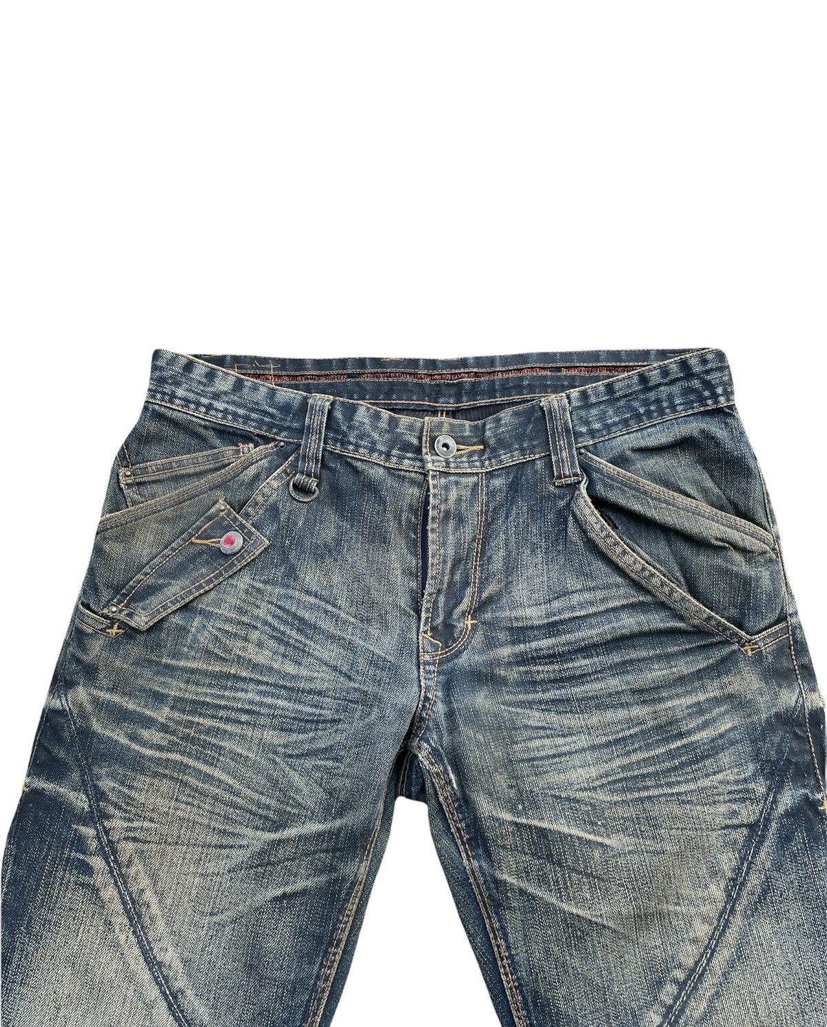 Japanese Brand Nicole Club For amen Aging Distressed Denim Size US 34 / EU 50 - 7 Thumbnail
