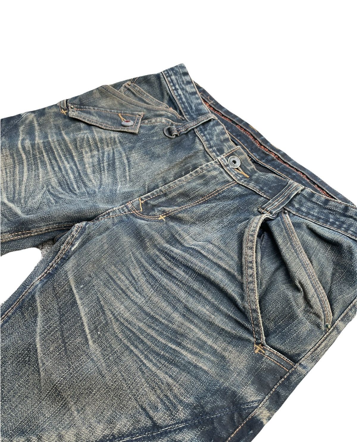 Japanese Brand Nicole Club For amen Aging Distressed Denim Size US 34 / EU 50 - 8 Thumbnail