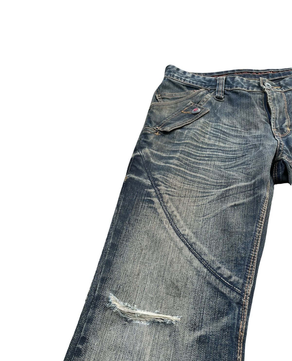 Japanese Brand Nicole Club For amen Aging Distressed Denim Size US 34 / EU 50 - 6 Thumbnail