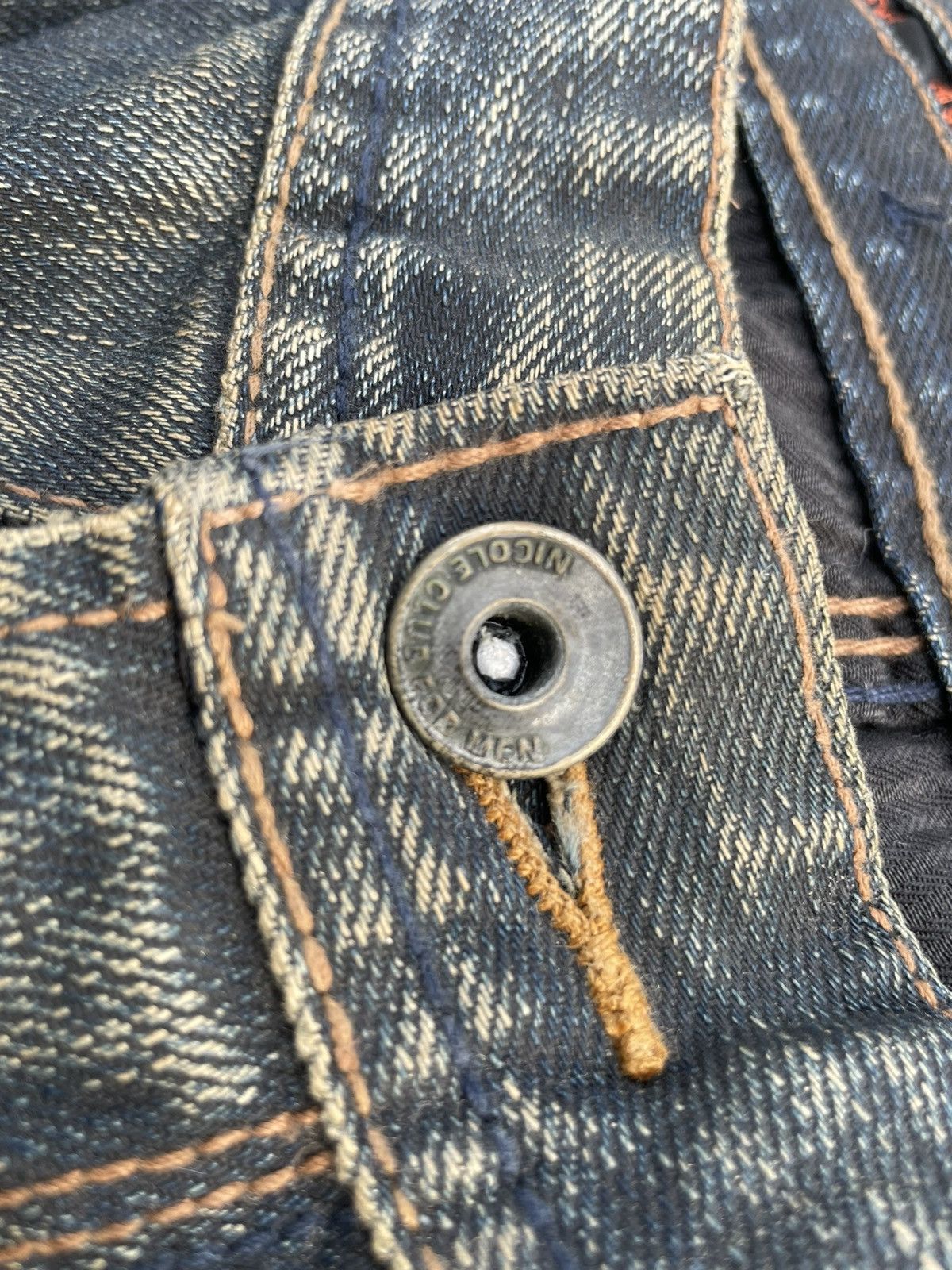 Japanese Brand Nicole Club For amen Aging Distressed Denim Size US 34 / EU 50 - 22 Thumbnail