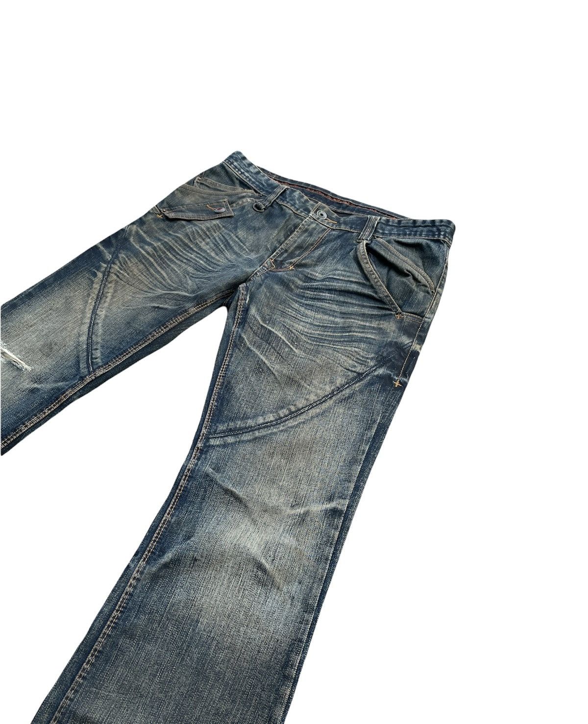 Japanese Brand Nicole Club For amen Aging Distressed Denim Size US 34 / EU 50 - 3 Thumbnail