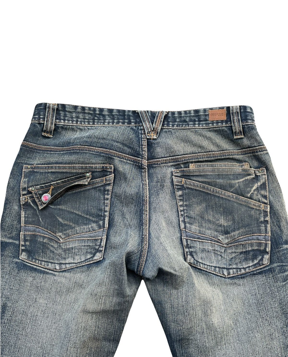 Japanese Brand Nicole Club For amen Aging Distressed Denim Size US 34 / EU 50 - 13 Thumbnail