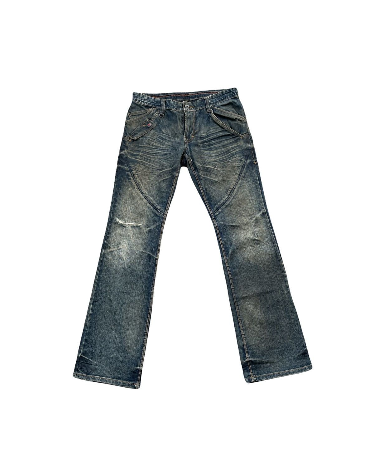 Japanese Brand Nicole Club For amen Aging Distressed Denim Size US 34 / EU 50 - 1 Thumbnail