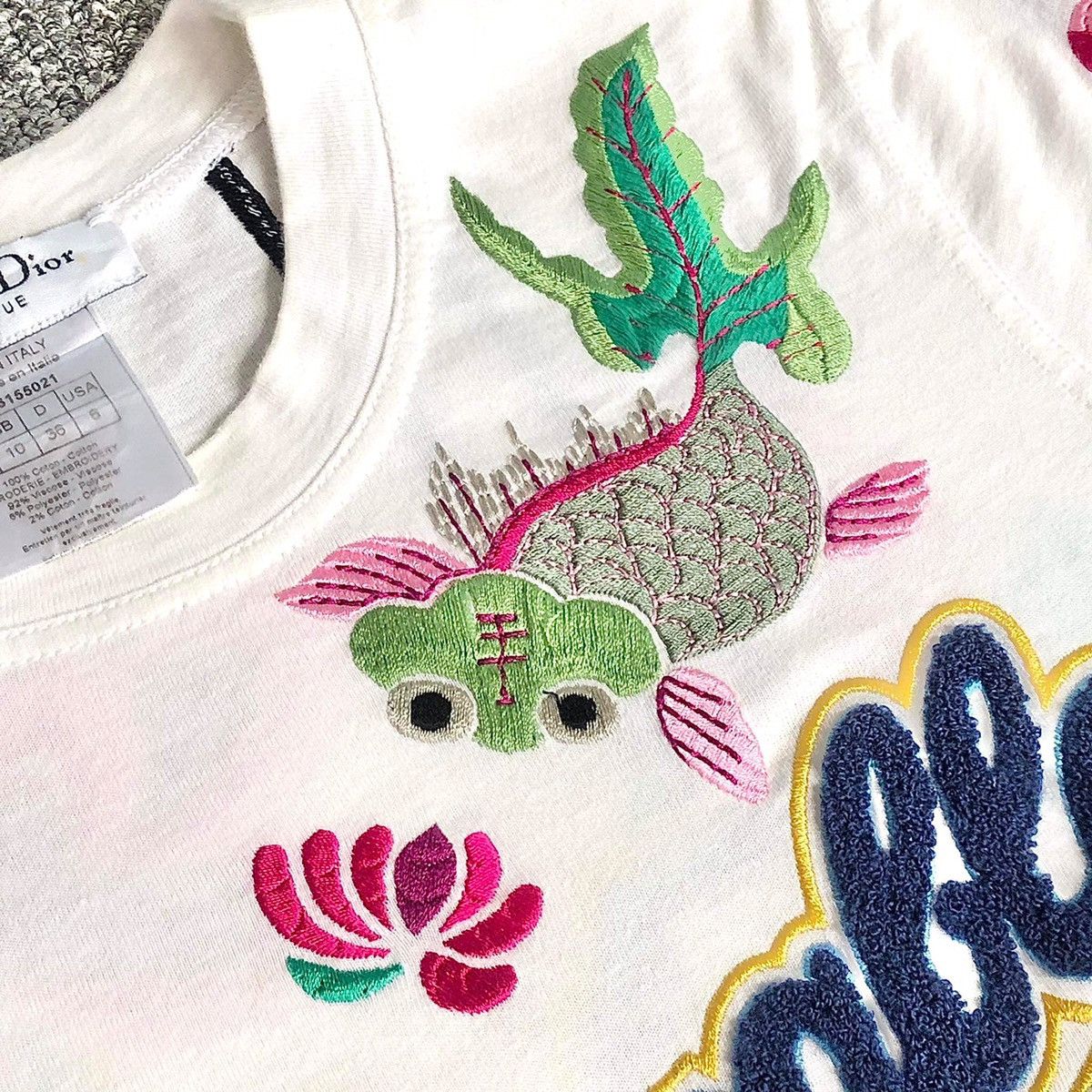 Christian Dior by John Galliano SS 2002 embroidered t-shirts
