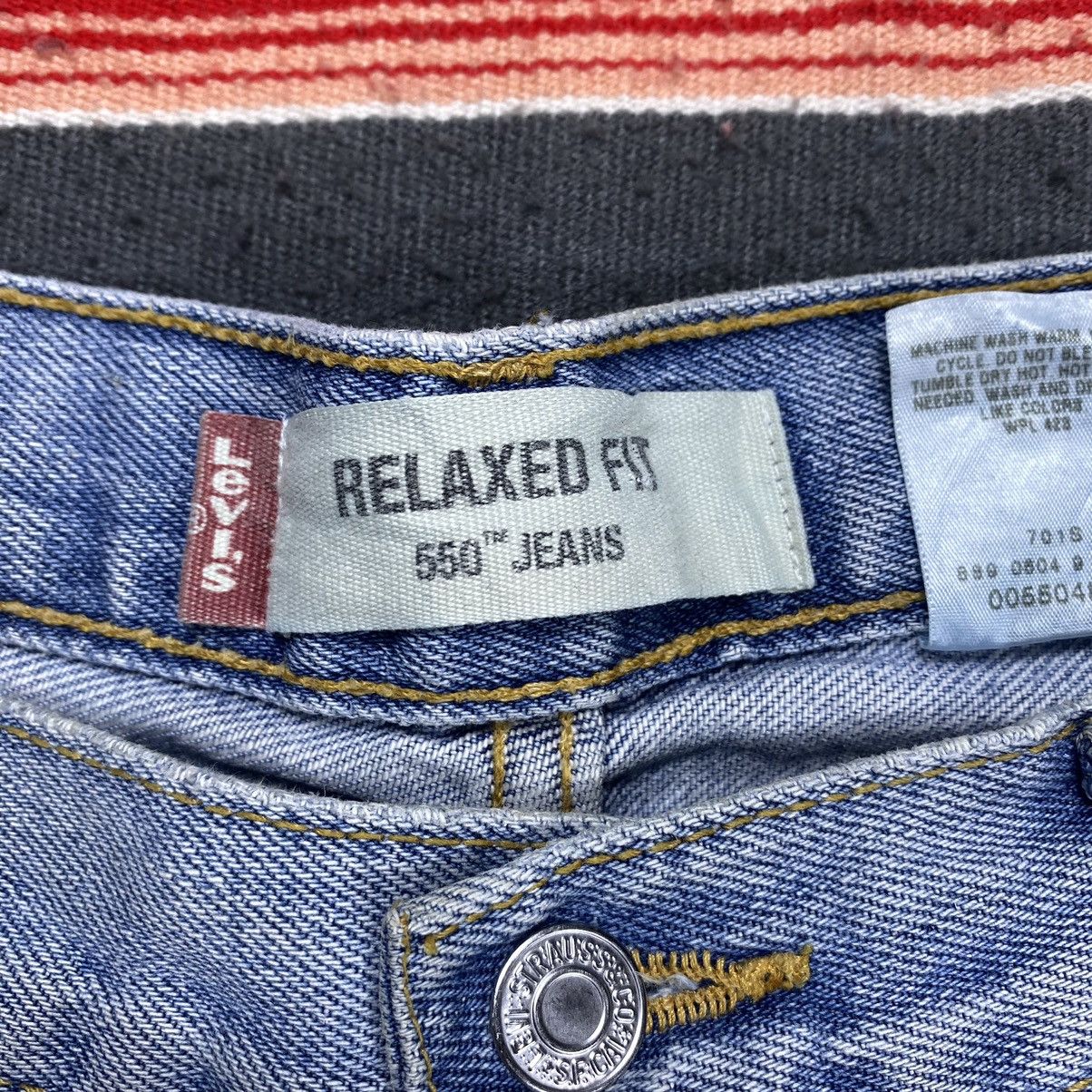 Levi's Vintage Levi’s 550 Washed Blue Distressed Denim Size US 37 - 7 Thumbnail