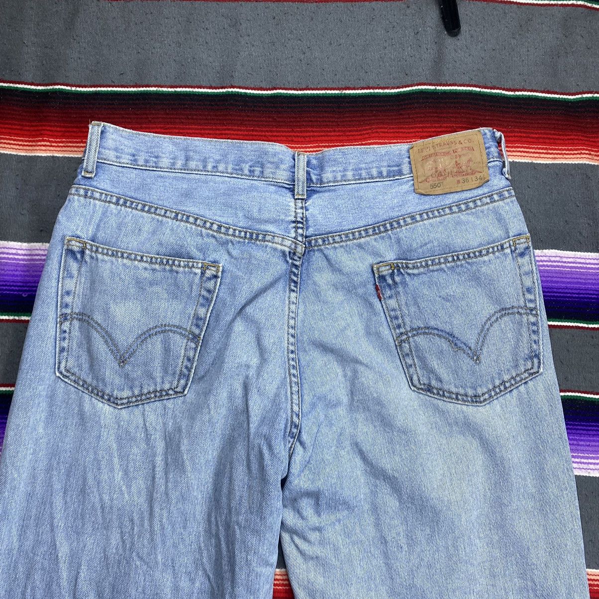 Levi's Vintage Levi’s 550 Washed Blue Distressed Denim Size US 37 - 12 Thumbnail