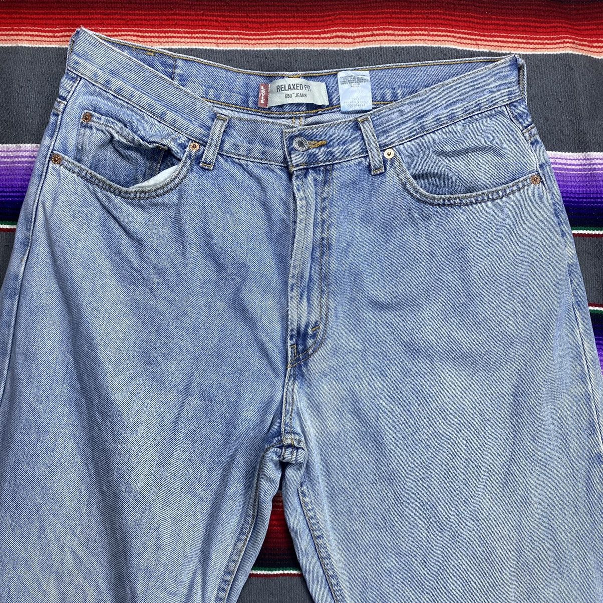 Levi's Vintage Levi’s 550 Washed Blue Distressed Denim Size US 37 - 2 Thumbnail