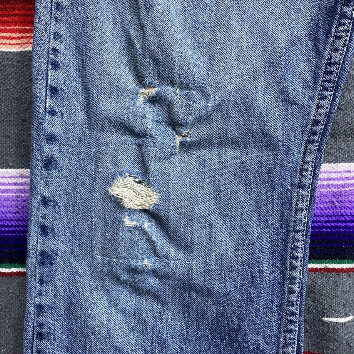 Lee Vintage Lee Relaxed Bootcut Flare Distressed Denim Size US 34 / EU 50 - 4 Thumbnail