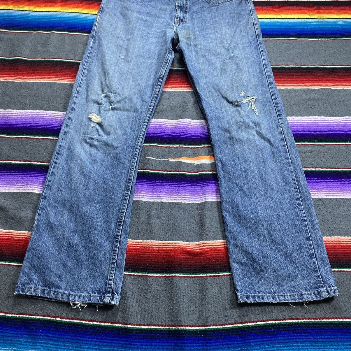 Lee Vintage Lee Relaxed Bootcut Flare Distressed Denim Size US 34 / EU 50 - 3 Thumbnail