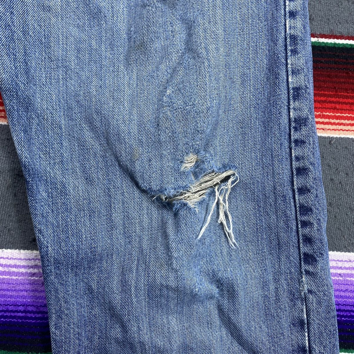 Lee Vintage Lee Relaxed Bootcut Flare Distressed Denim Size US 34 / EU 50 - 5 Thumbnail