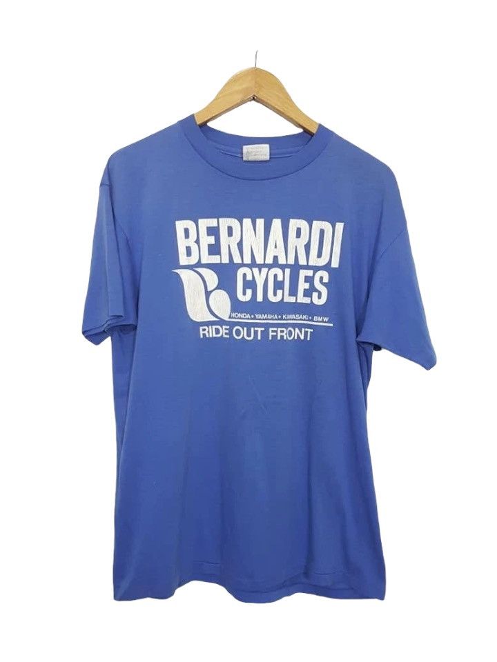 Vintage Vtg. Bernardi Cycles Ride Out Front Honda Yamaha Kawasaki Size US XL / EU 56 / 4 - 1 Thumbnail