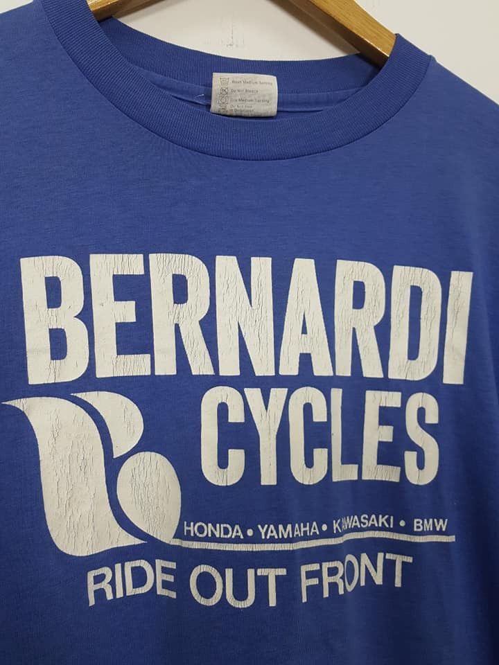 Vintage Vtg. Bernardi Cycles Ride Out Front Honda Yamaha Kawasaki Size US XL / EU 56 / 4 - 6 Thumbnail
