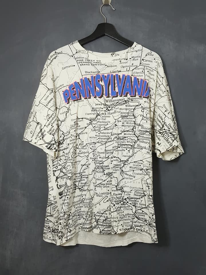 Vintage Vintage 80s/90s Sun Sportswear Map of Pennsylvania Size US L / EU 52-54 / 3 - 2 Thumbnail