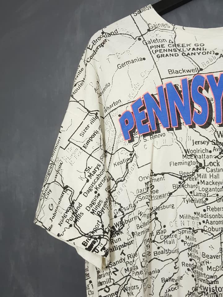 Vintage Vintage 80s/90s Sun Sportswear Map of Pennsylvania Size US L / EU 52-54 / 3 - 4 Thumbnail