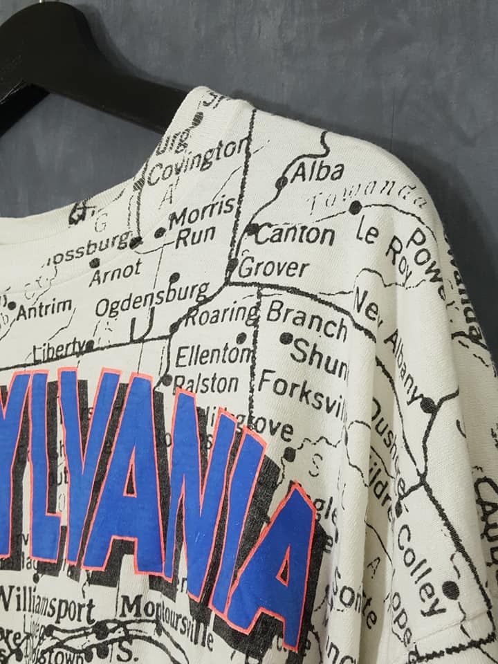 Vintage Vintage 80s/90s Sun Sportswear Map of Pennsylvania Size US L / EU 52-54 / 3 - 6 Thumbnail