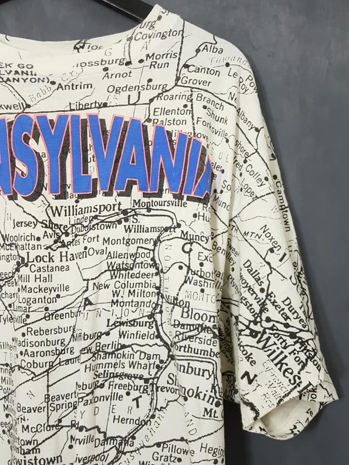 Vintage Vintage 80s/90s Sun Sportswear Map of Pennsylvania Size US L / EU 52-54 / 3 - 5 Thumbnail