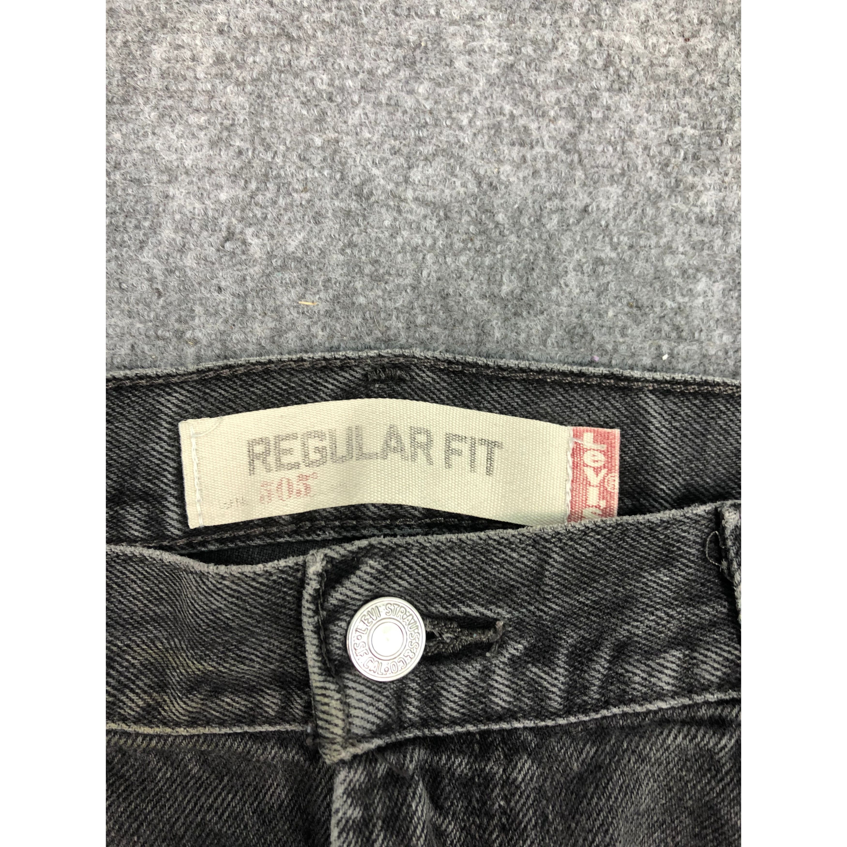 Levi's × Vintage Vintage Sun Faded Levis 505 Regular Fit Black Denim DP0266 Size US 36 / EU 52 - 6 Thumbnail